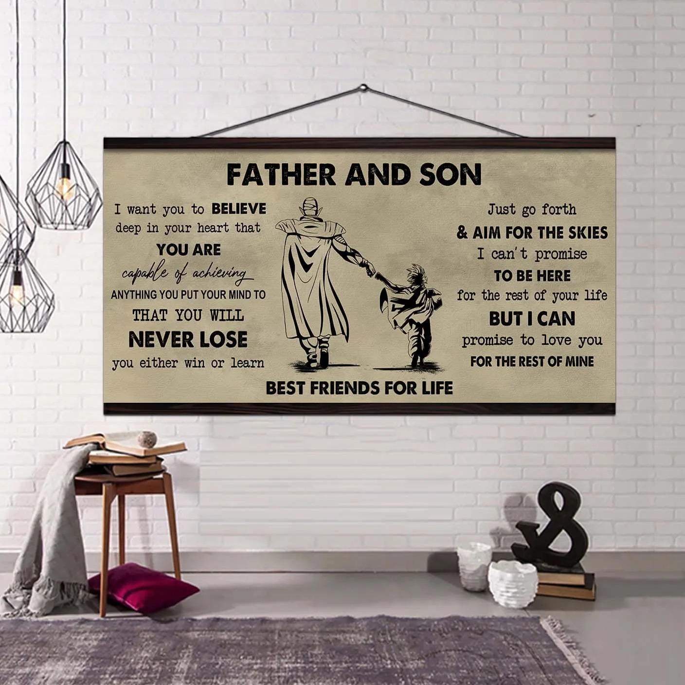 Father And Son Best Friend For Life - You Will Never Lose Poster Canvas Gift For Son From Father