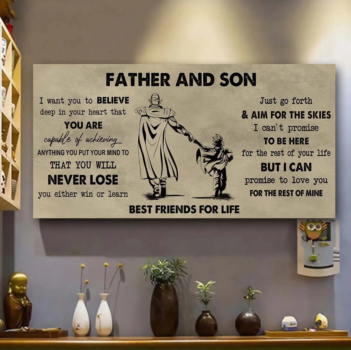 Father And Son Best Friend For Life - You Will Never Lose Poster Canvas Gift For Son From Father