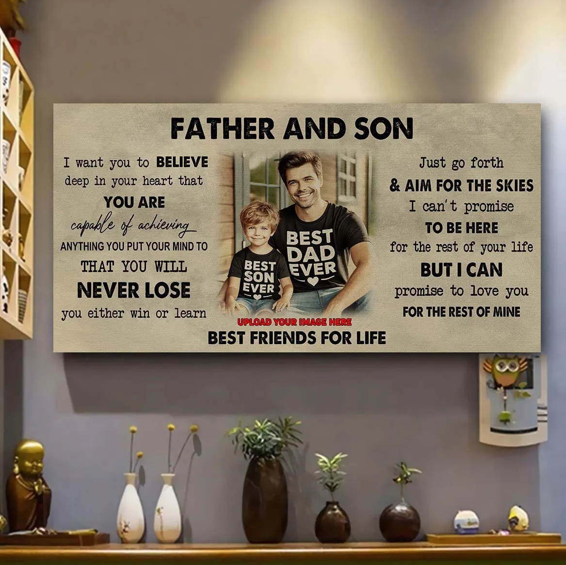 Father And Son Best Friend For Life - You Will Never Lose Poster Canvas Gift For Son From Father