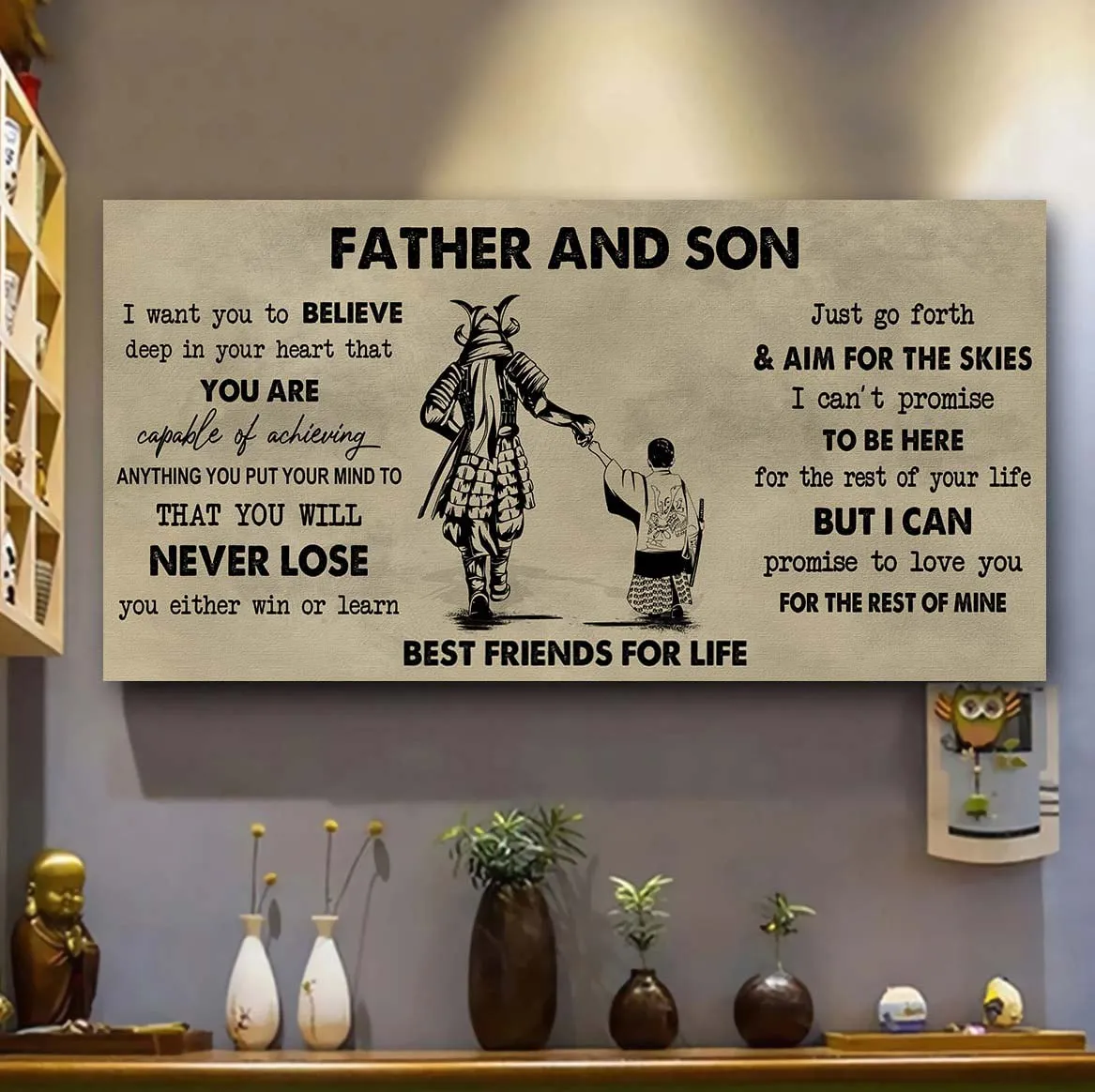 Father And Son Best Friend For Life - You Will Never Lose Poster Canvas Gift For Son From Father