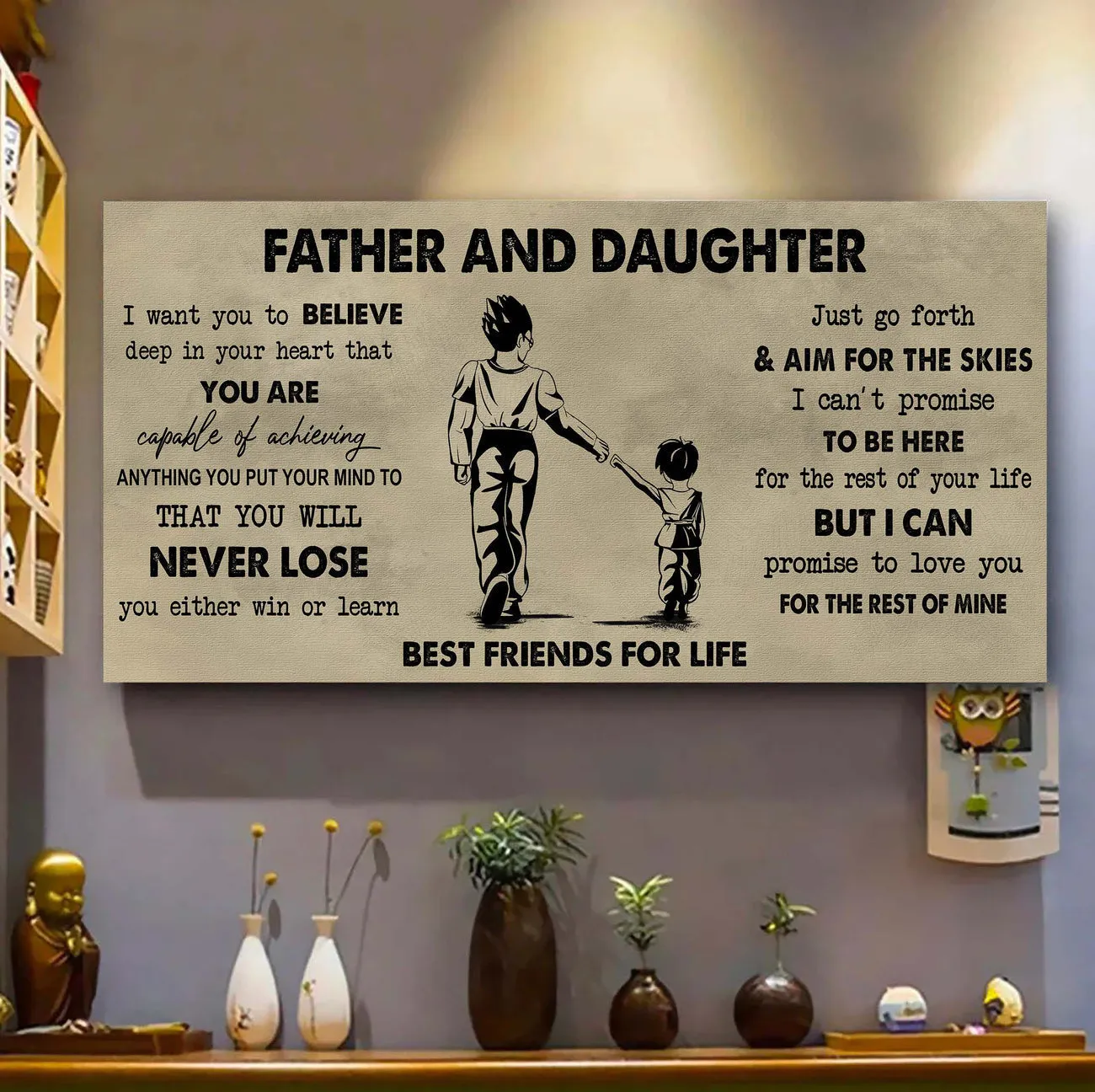 Father And Son Best Friend For Life - You Will Never Lose Poster Canvas Gift For Son From Father