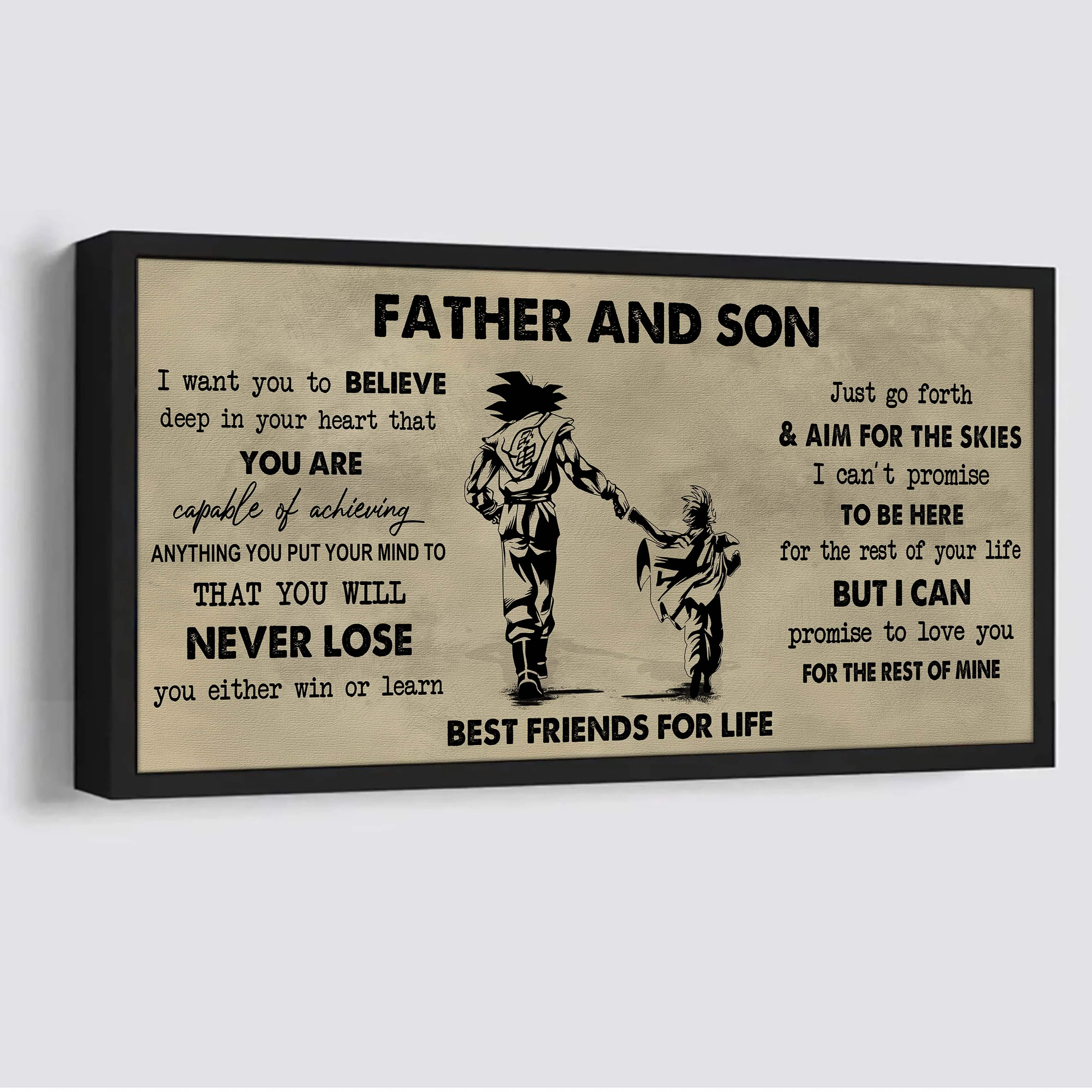 Father And Son Best Friend For Life - You Will Never Lose Poster Canvas Gift For Son From Father