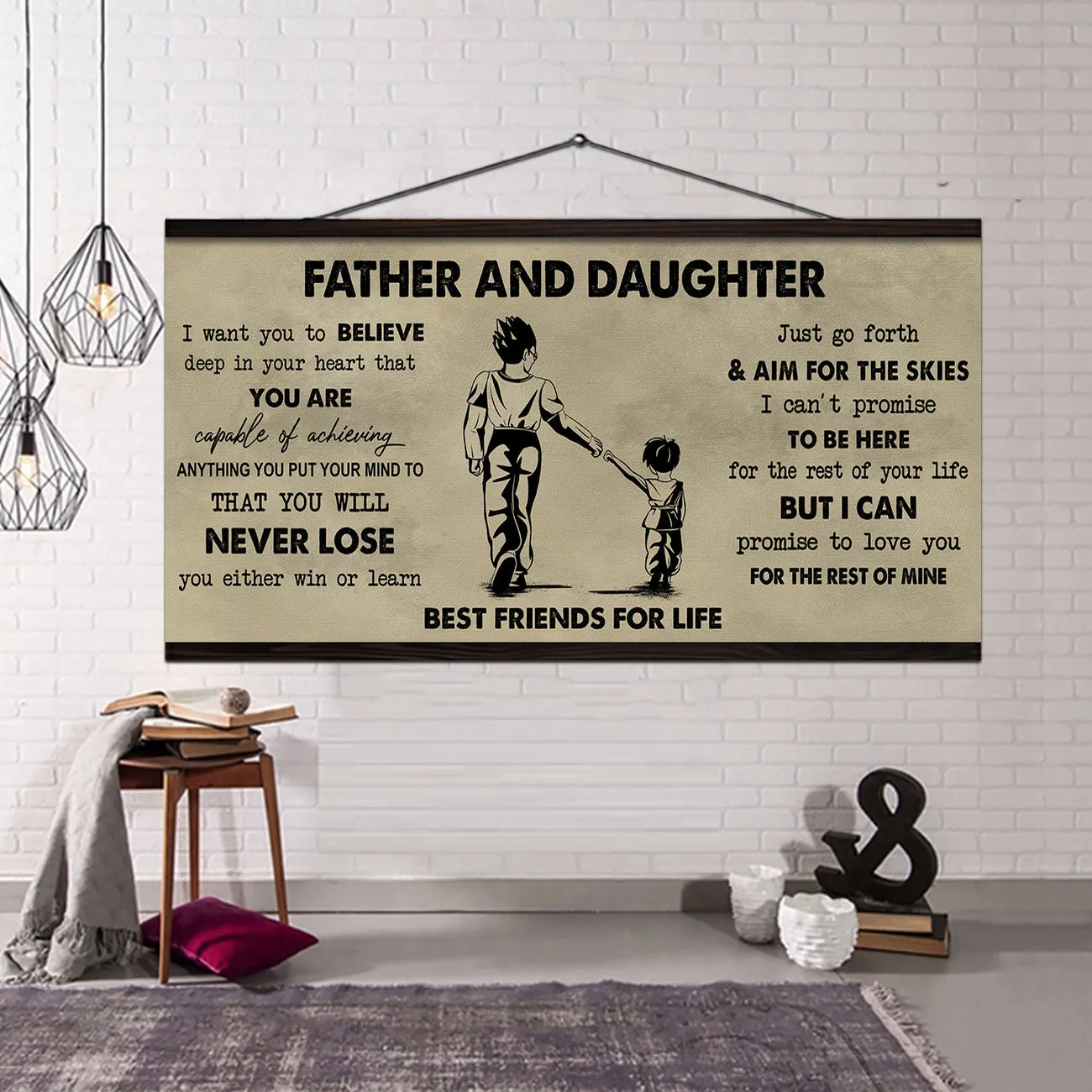 Father And Son Best Friend For Life - You Will Never Lose Poster Canvas Gift For Son From Father