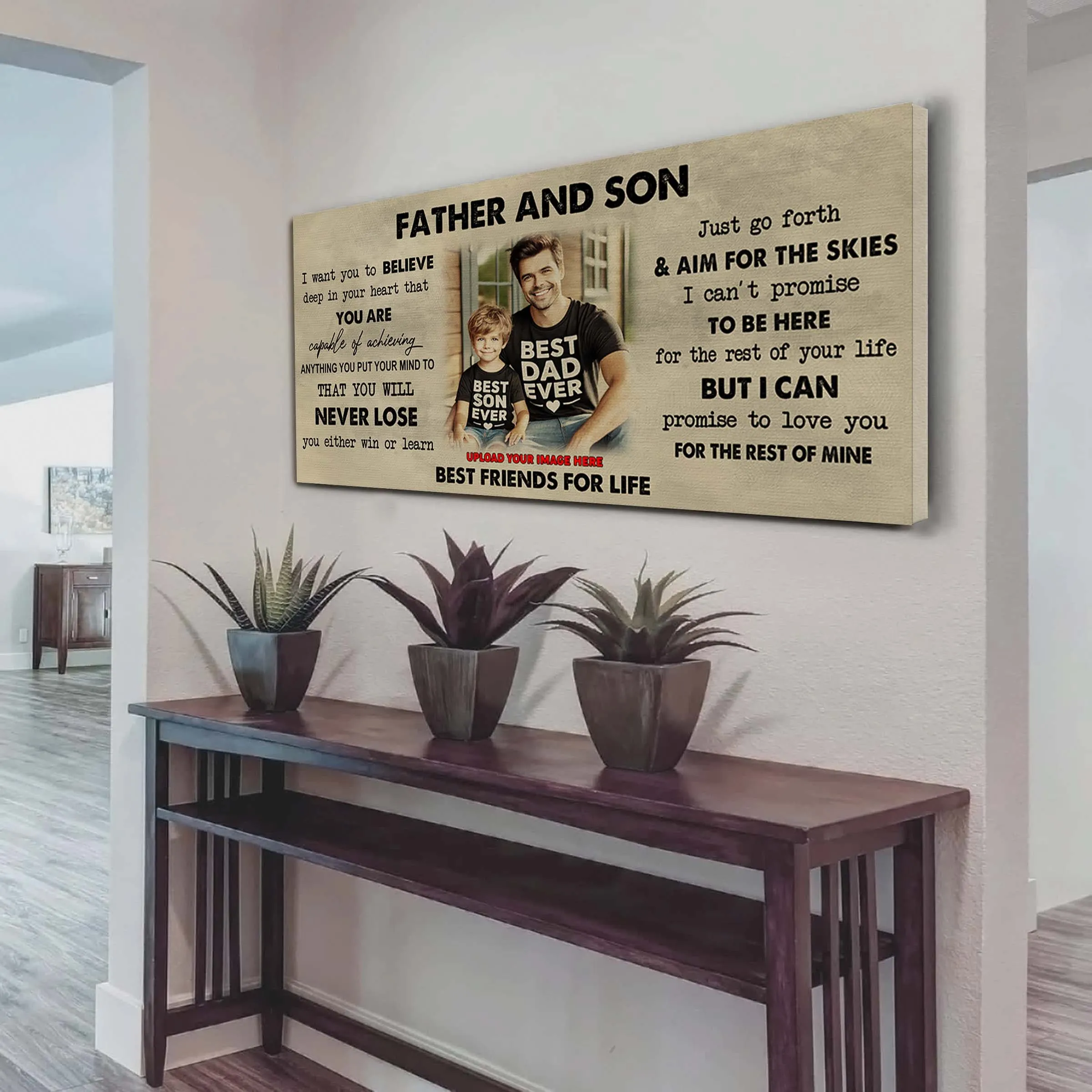Father And Son Best Friend For Life - You Will Never Lose Poster Canvas Gift For Son From Father