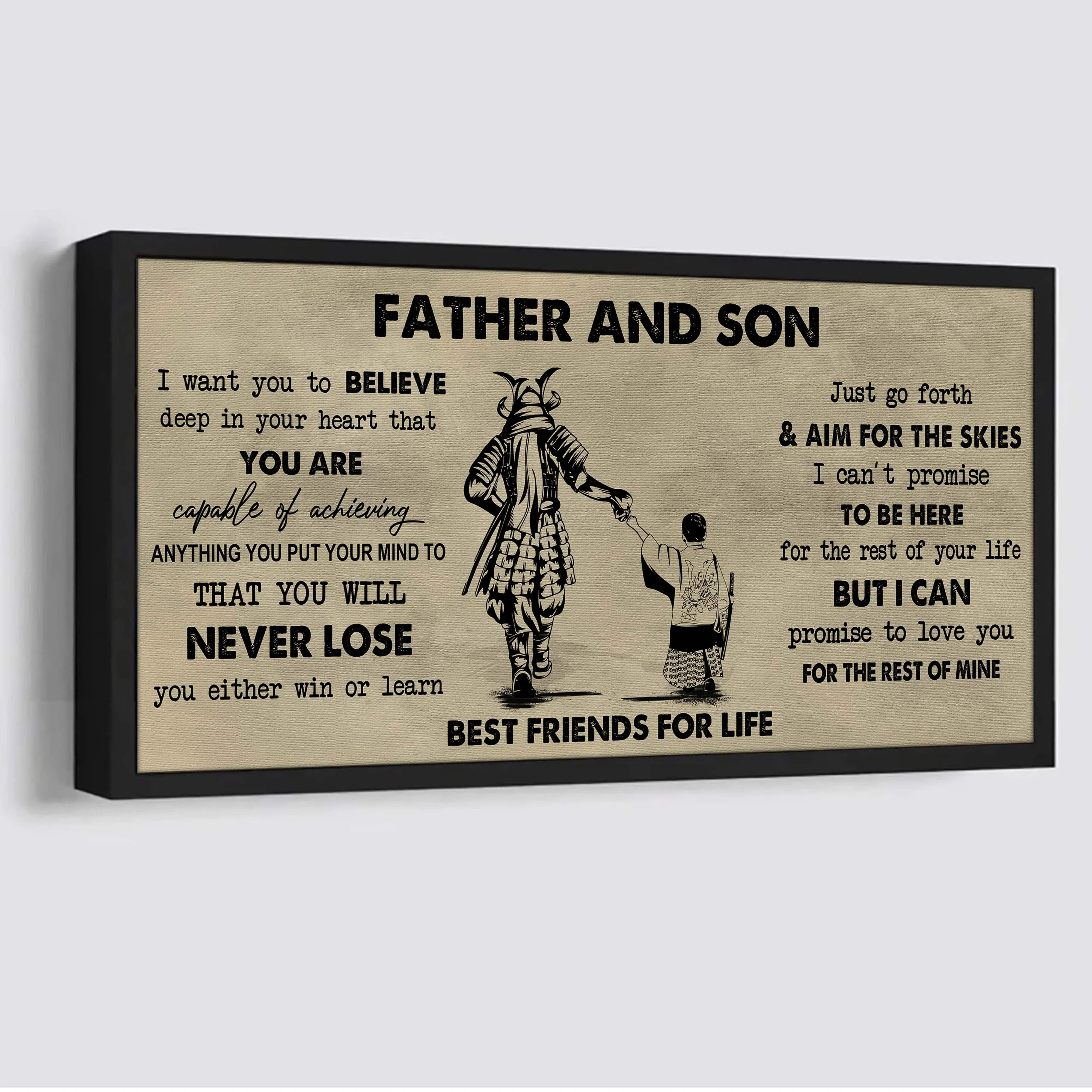Father And Son Best Friend For Life - You Will Never Lose Poster Canvas Gift For Son From Father