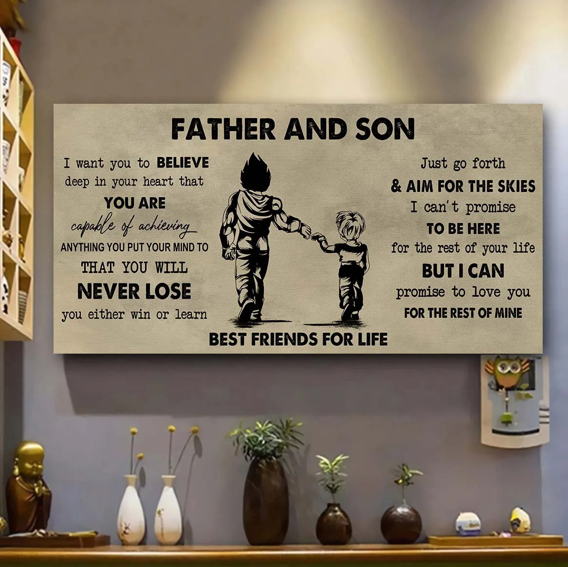 Father And Son Best Friend For Life - You Will Never Lose Poster Canvas Gift For Son From Father