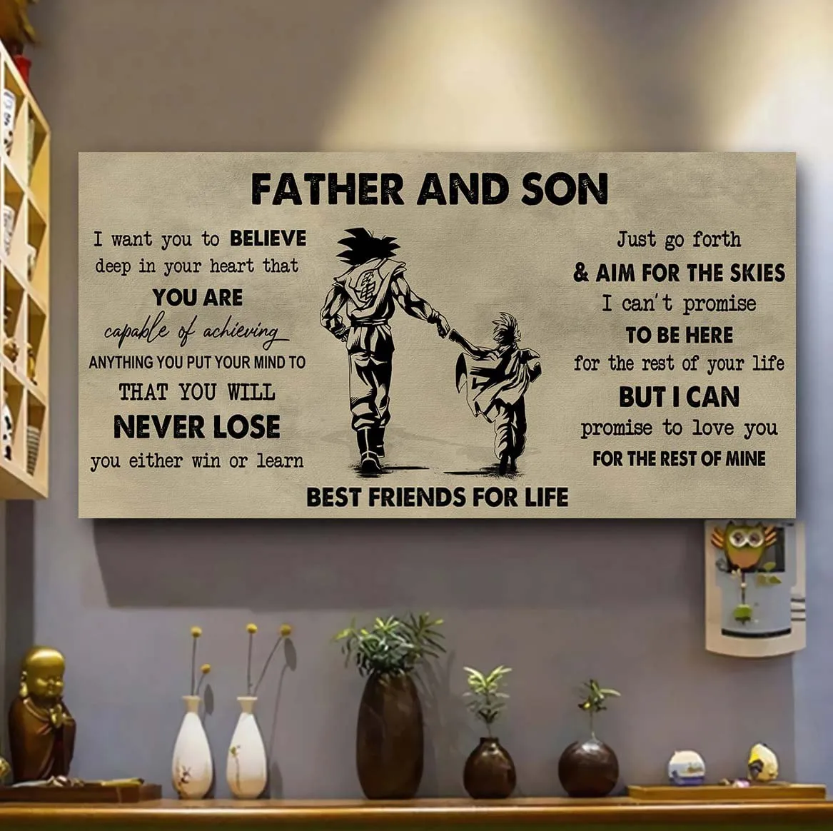 Father And Son Best Friend For Life - You Will Never Lose Poster Canvas Gift For Son From Father