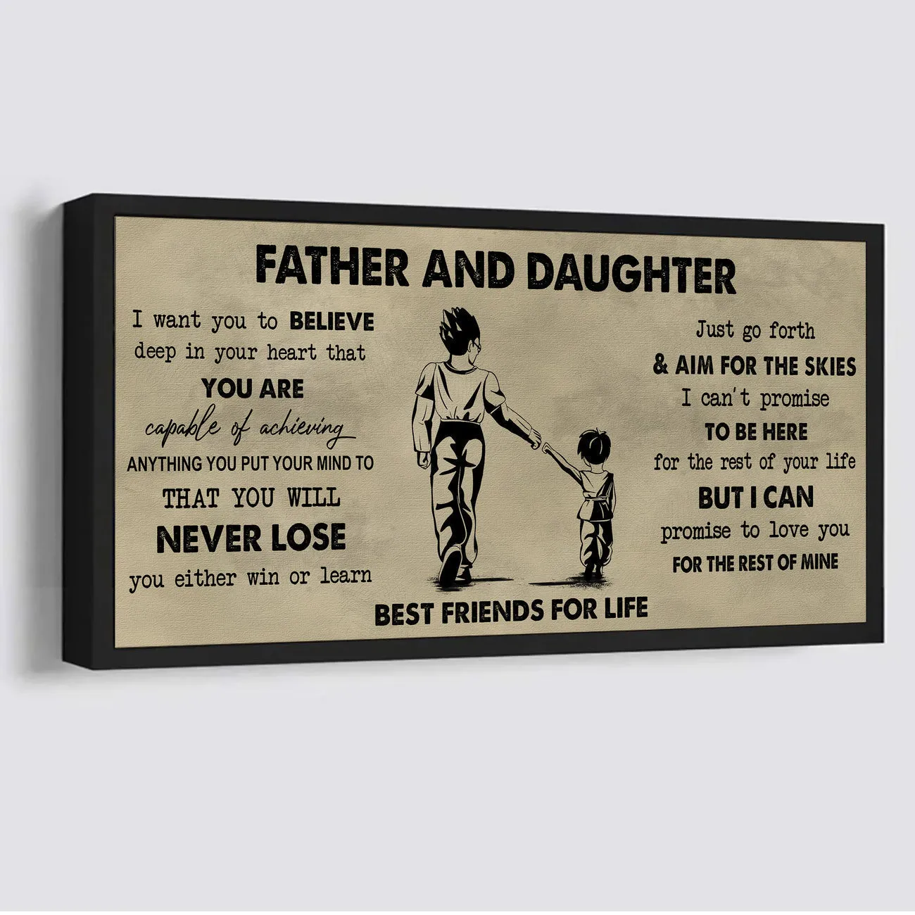 Father And Son Best Friend For Life - You Will Never Lose Poster Canvas Gift For Son From Father