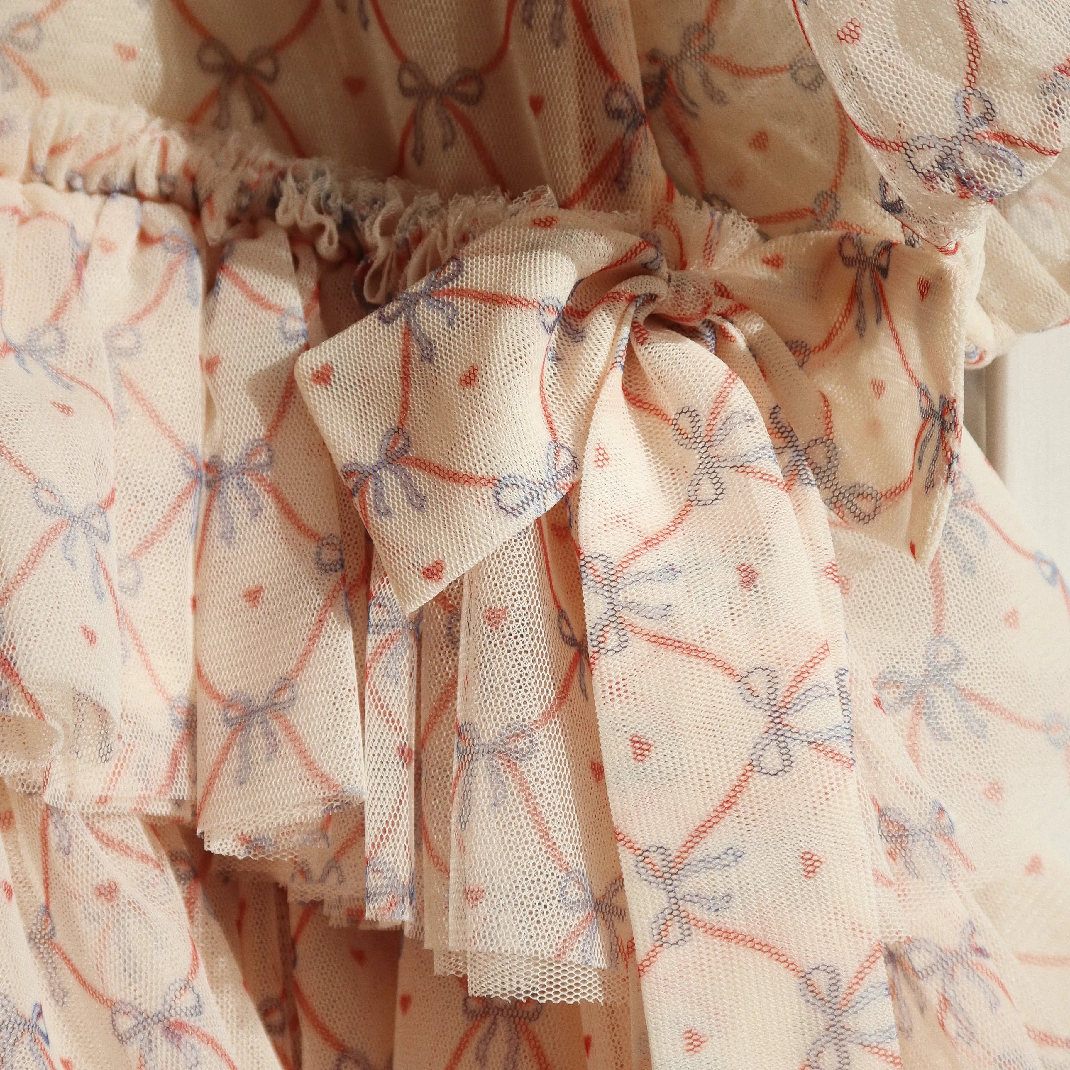 Fay Print Tulle Party Dress (Check Bowie)