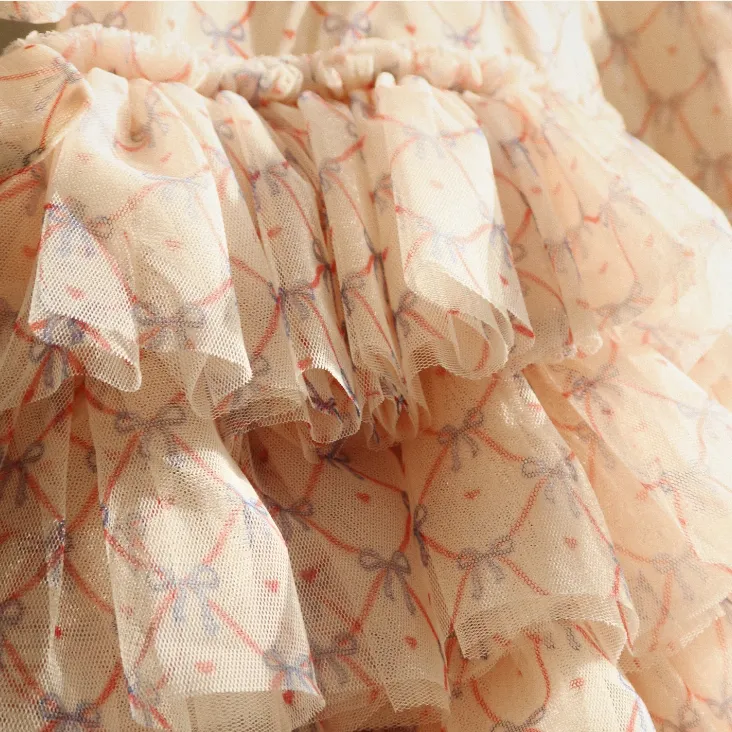 Fay Print Tulle Party Dress (Check Bowie)