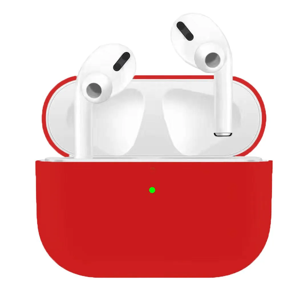 For Airpods Pro Silicone Earphone Case For Airpods Pro Shockproof Cases For Apple Bluetooth Headset Protective Cover Light blue