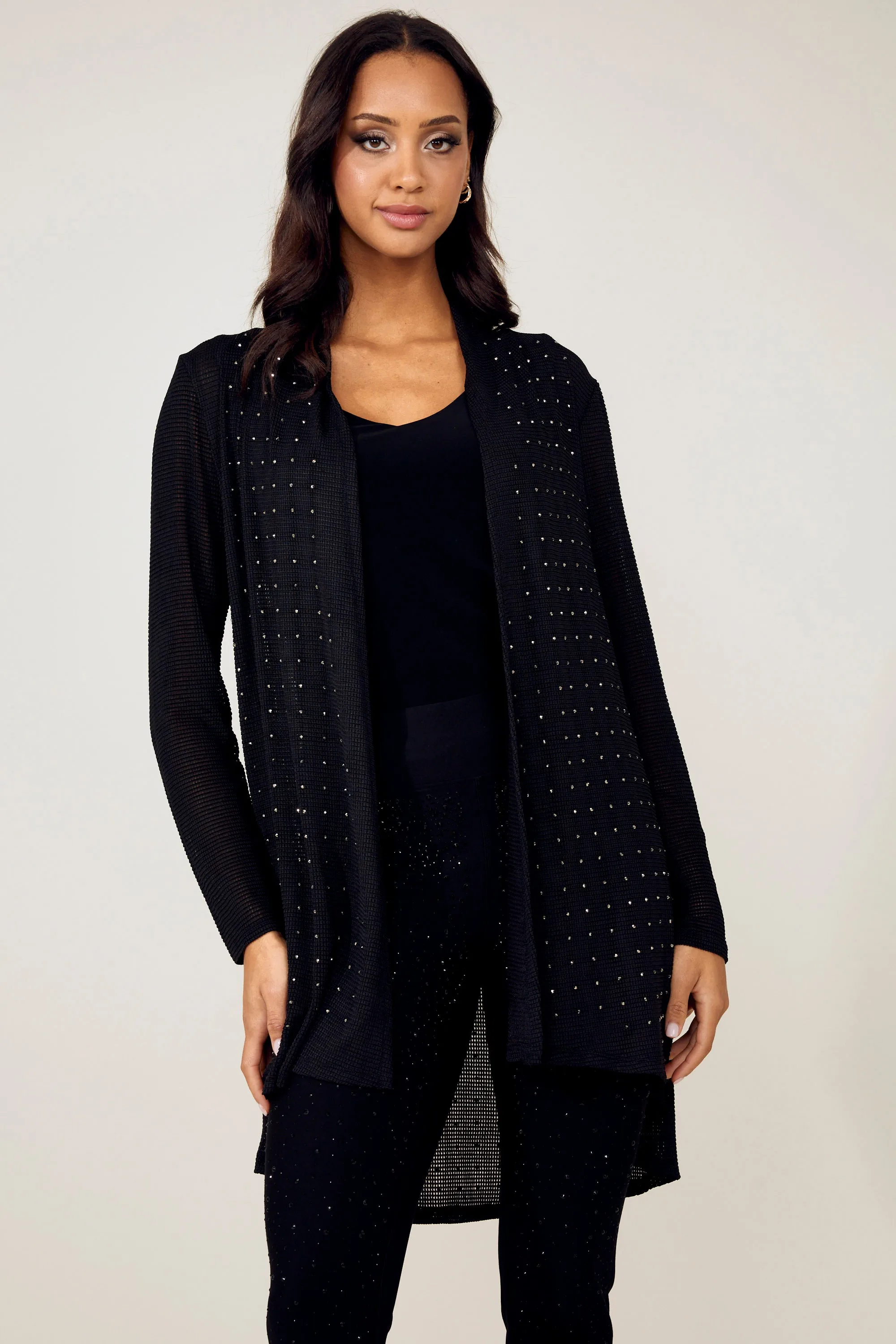 Frank Lyman- Women's Chic Hip-length Shawl Cardigan