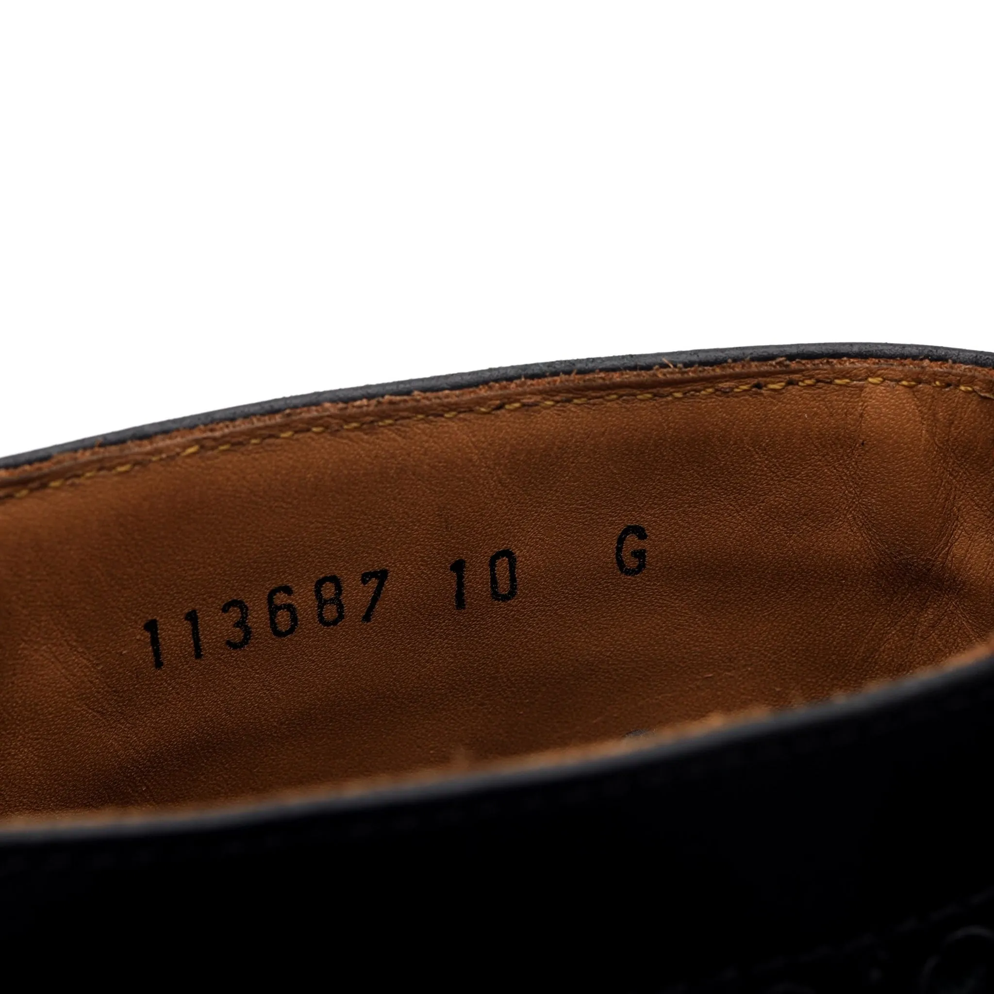 'Fred' Black Leather Brogue Boots UK 10 G