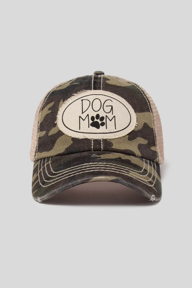 FWCAP659 - Dog Mom Canvas Patch Baseball Cap