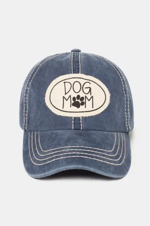 FWCAP659 - Dog Mom Canvas Patch Baseball Cap