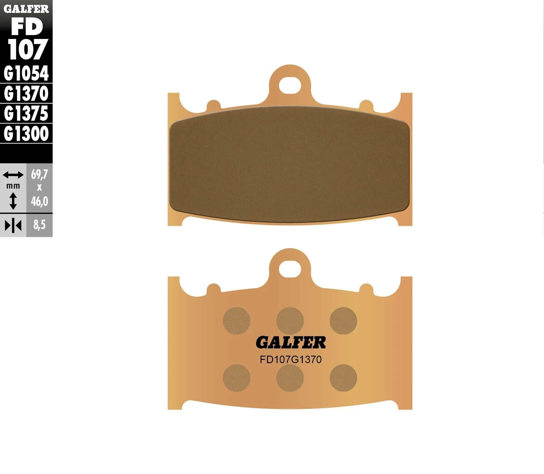 GALFER FD107G1370 HH Sintered Brake Pads