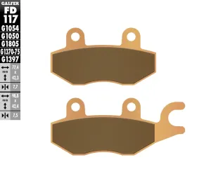 GALFER FD117G1397 HH Sintered Brake Pads