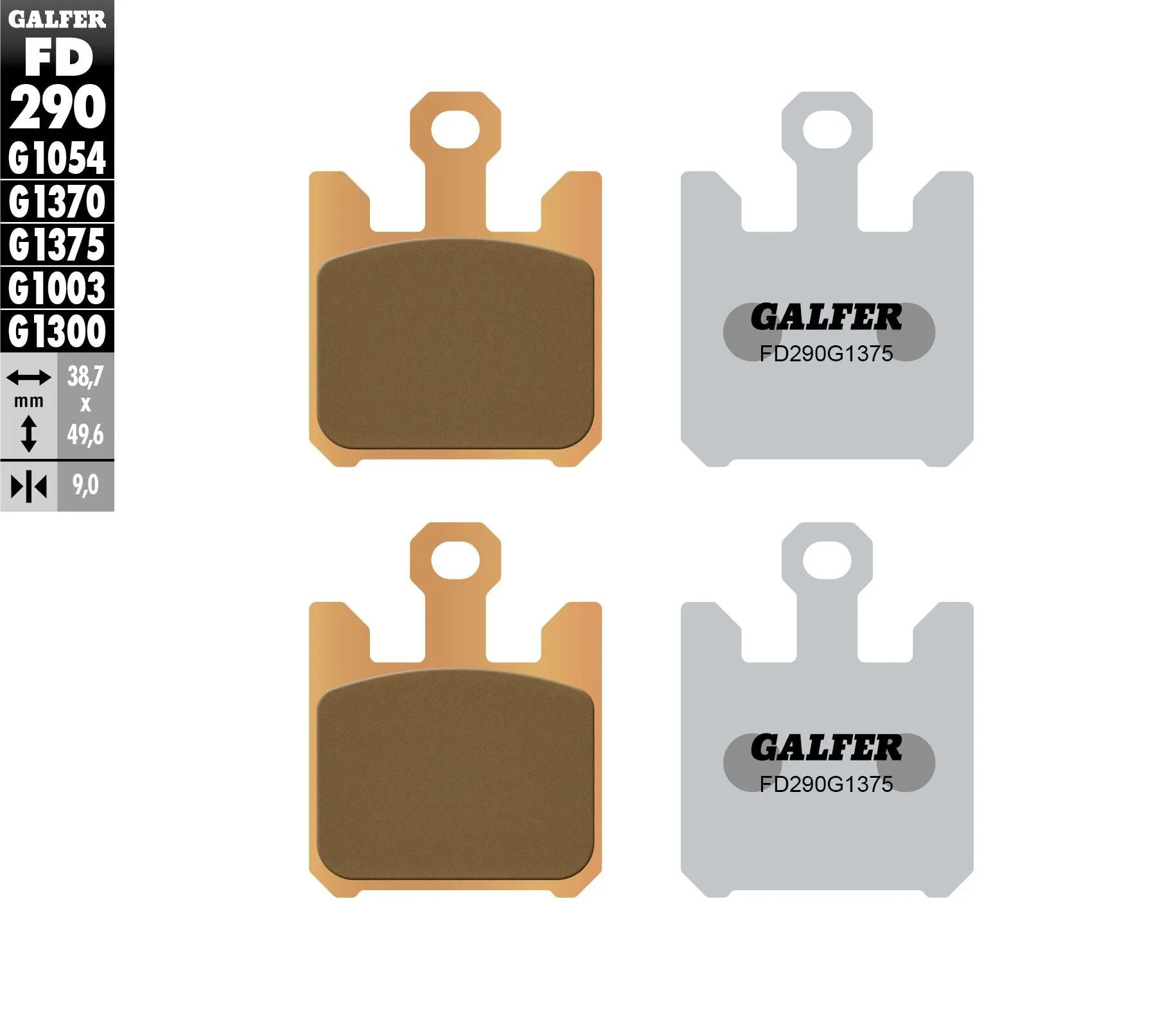 GALFER FD290G1375 HH Sintered Brake Pads