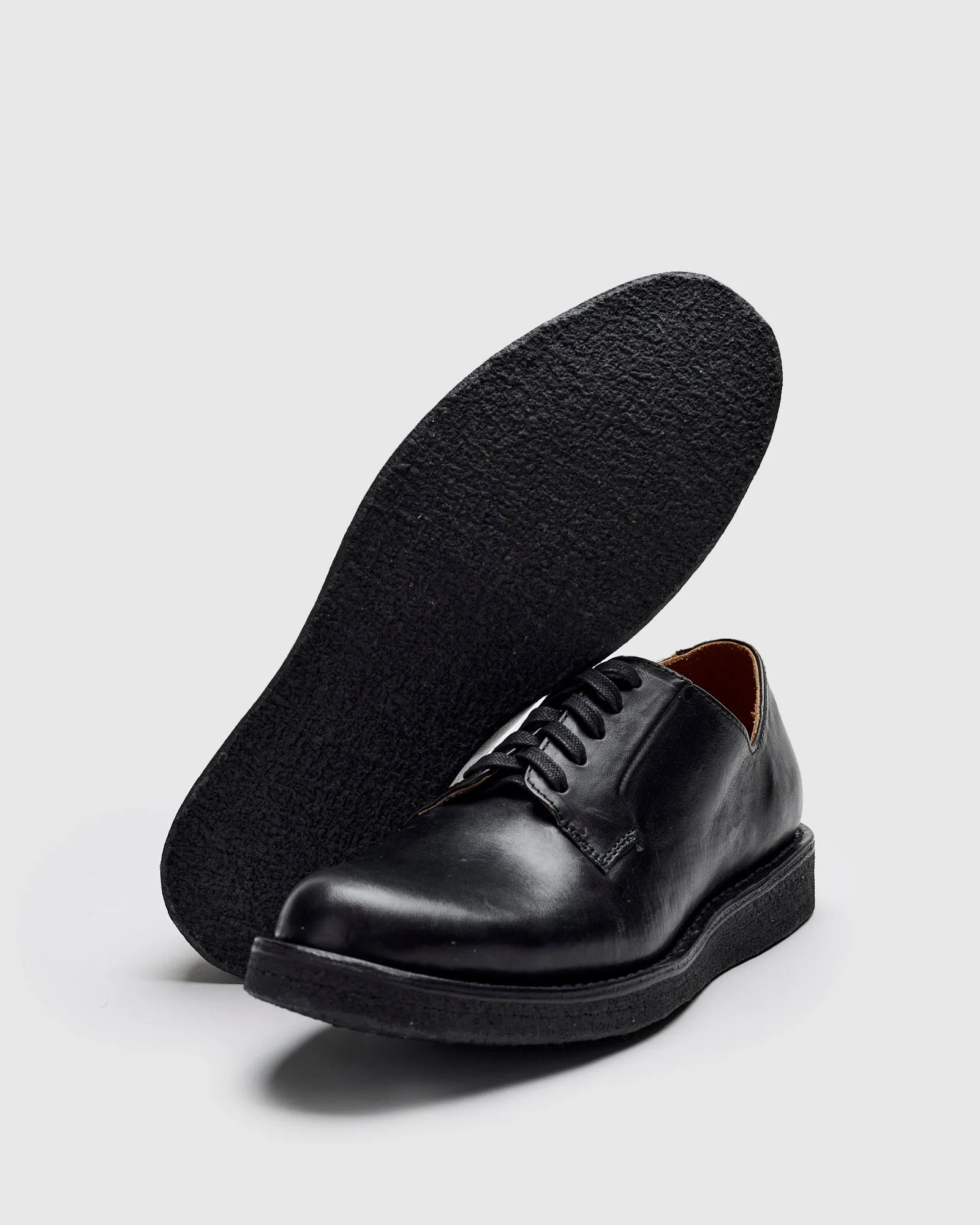 G.P.O-Folk Derby in Black Horsehide