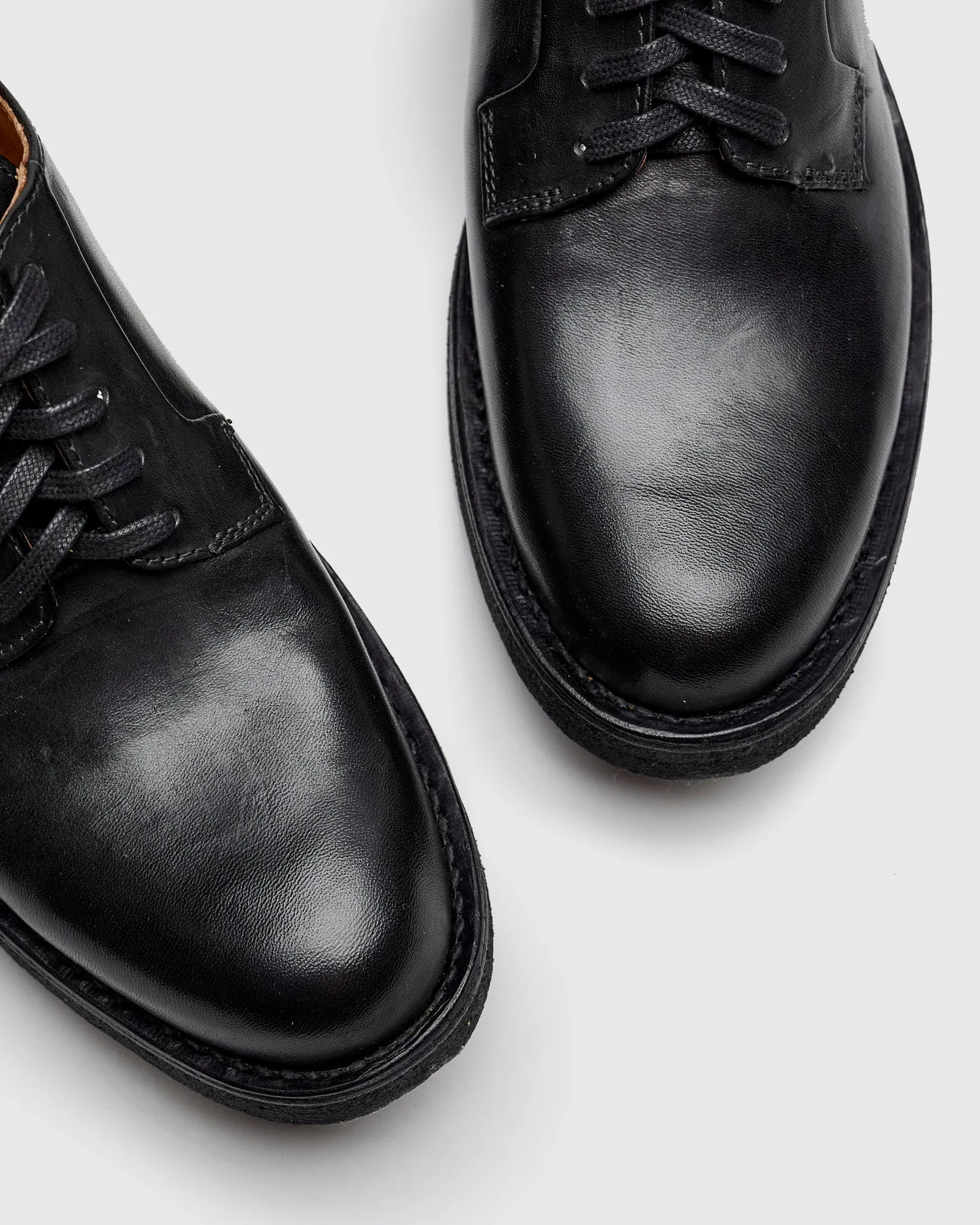 G.P.O-Folk Derby in Black Horsehide