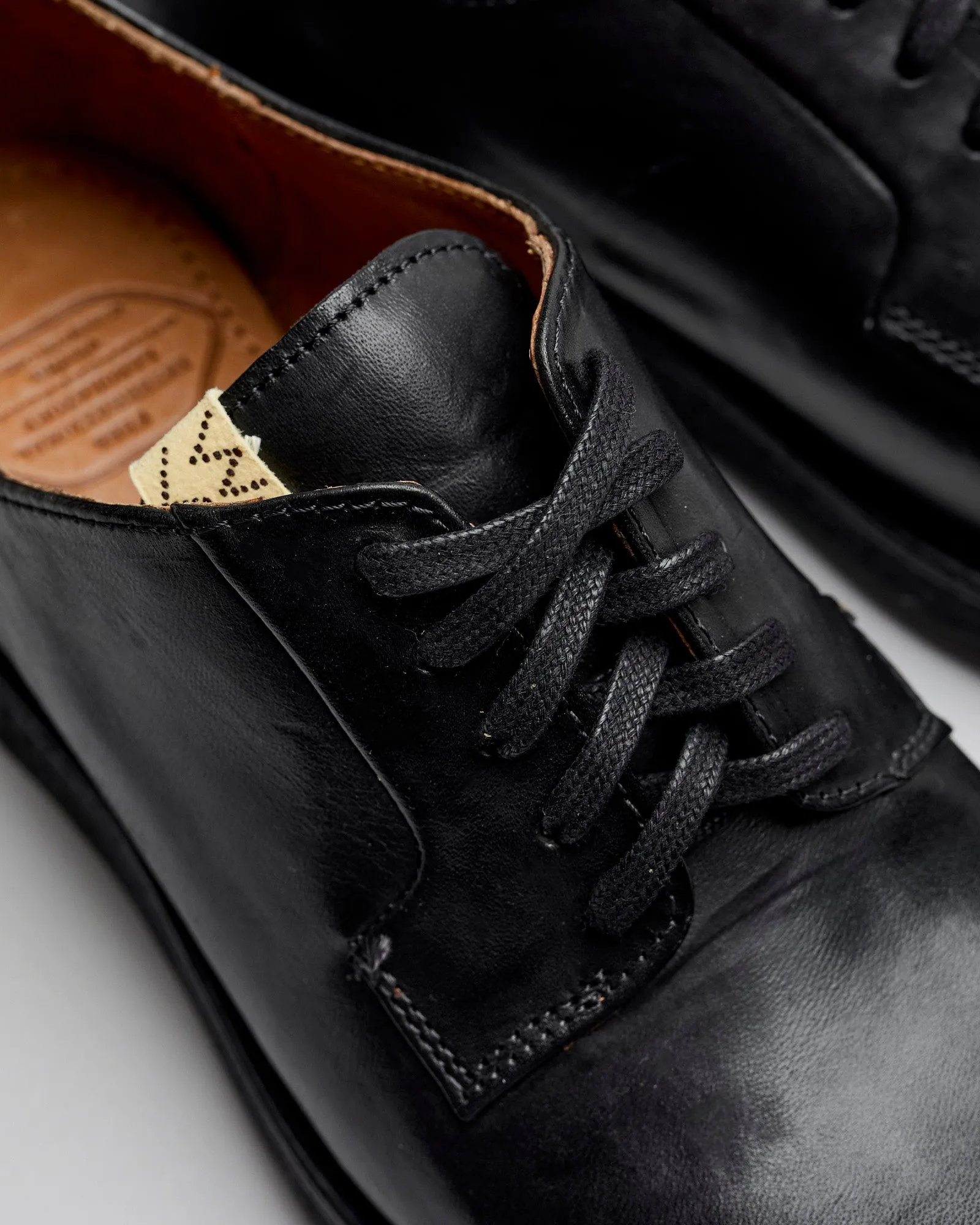 G.P.O-Folk Derby in Black Horsehide