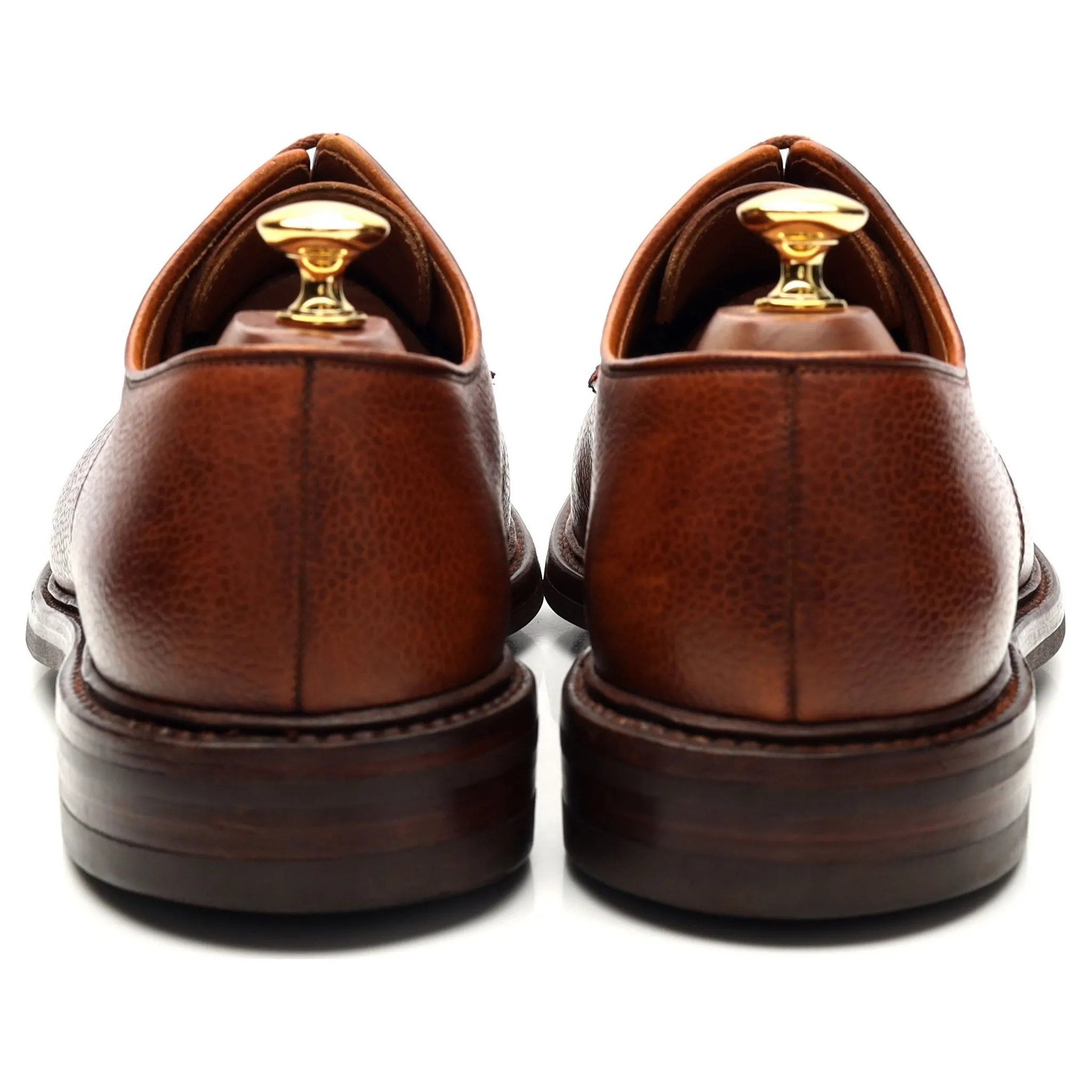 'Grasmere' Tan Brown Grain Leather Derby UK 9.5 E