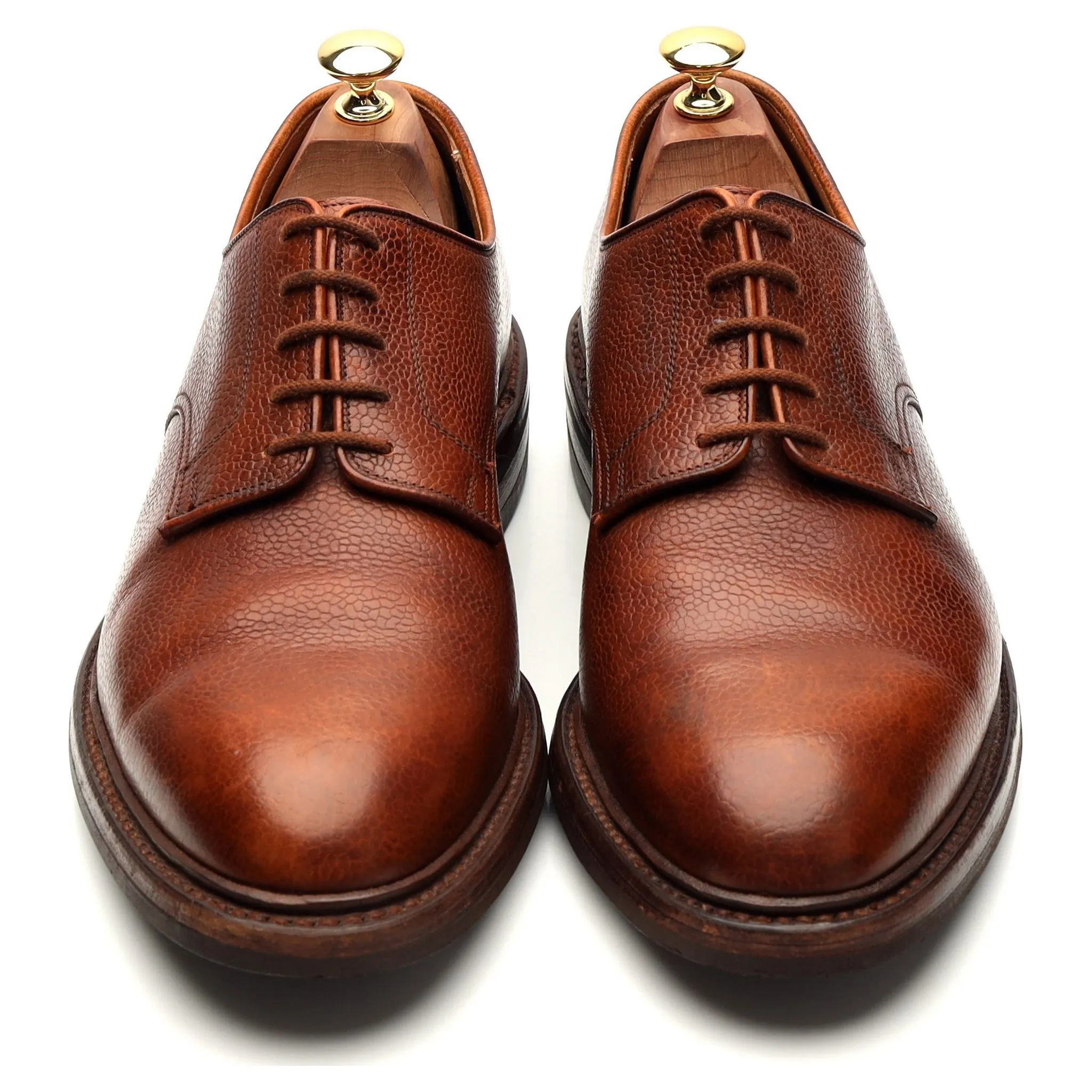 'Grasmere' Tan Brown Grain Leather Derby UK 9.5 E