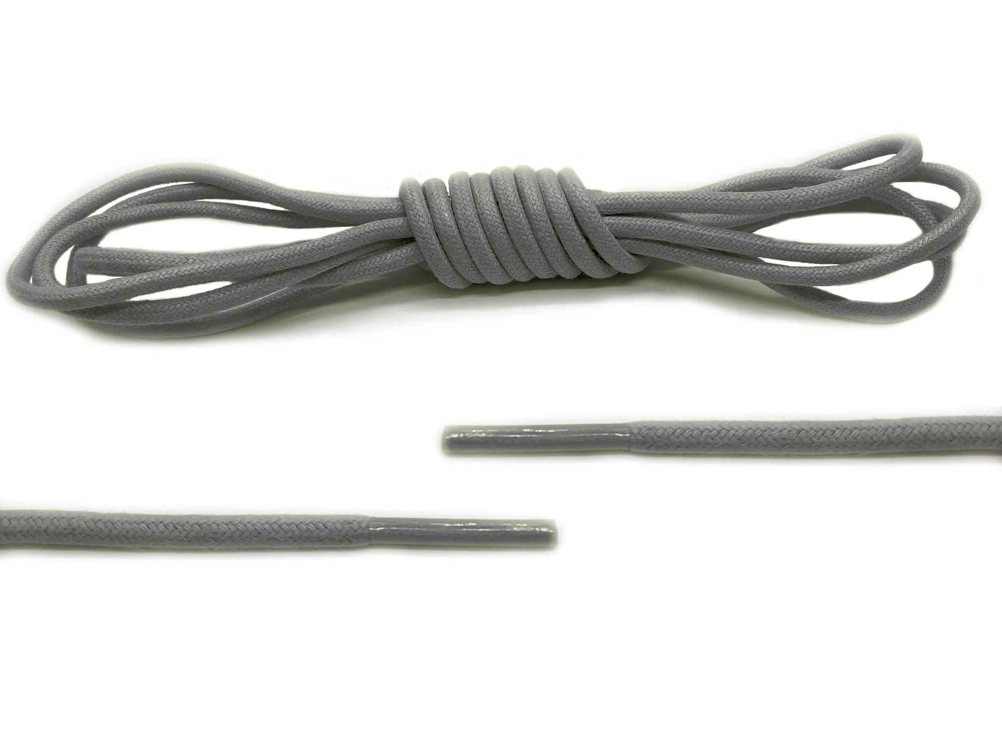 Grey Round Waxed Laces