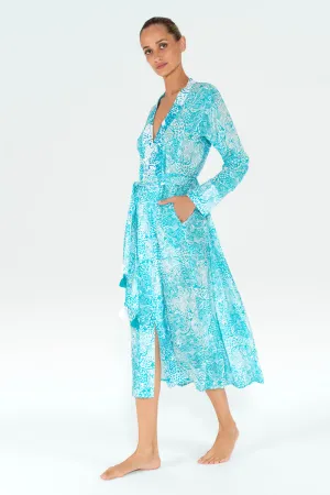 HALL DRESS - ANIMAL BLUE