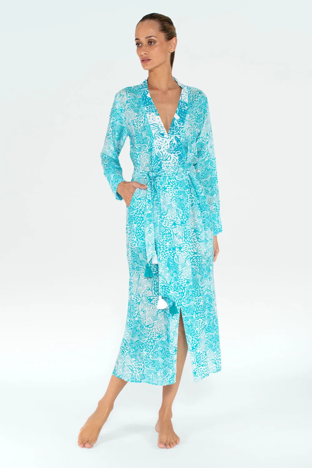 HALL DRESS - ANIMAL BLUE