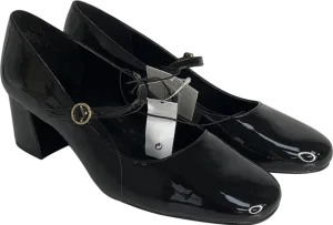 H&M Black Block-heeled Mary Janes UK 6 EU 39 👠