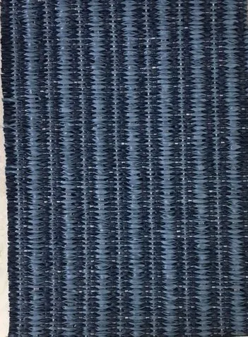 Hampton Indoor/Outdoor PVC Rug -Lani Strie Double Weave Two Tone Blue