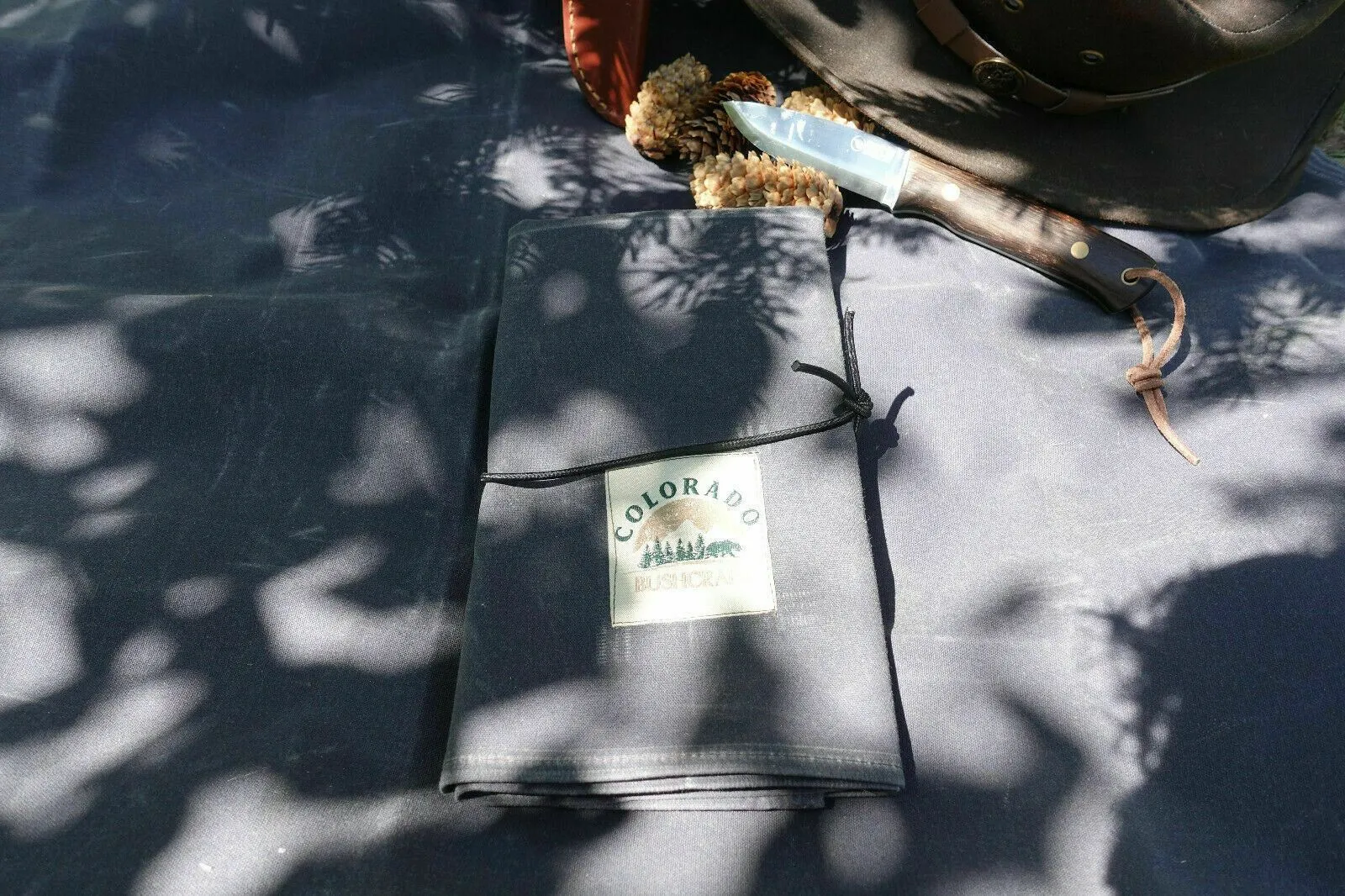 Handmade Waxed Canvas Bushcraft Tool Roll Survival Camping Fire Kit Woodworking (Various Colors)