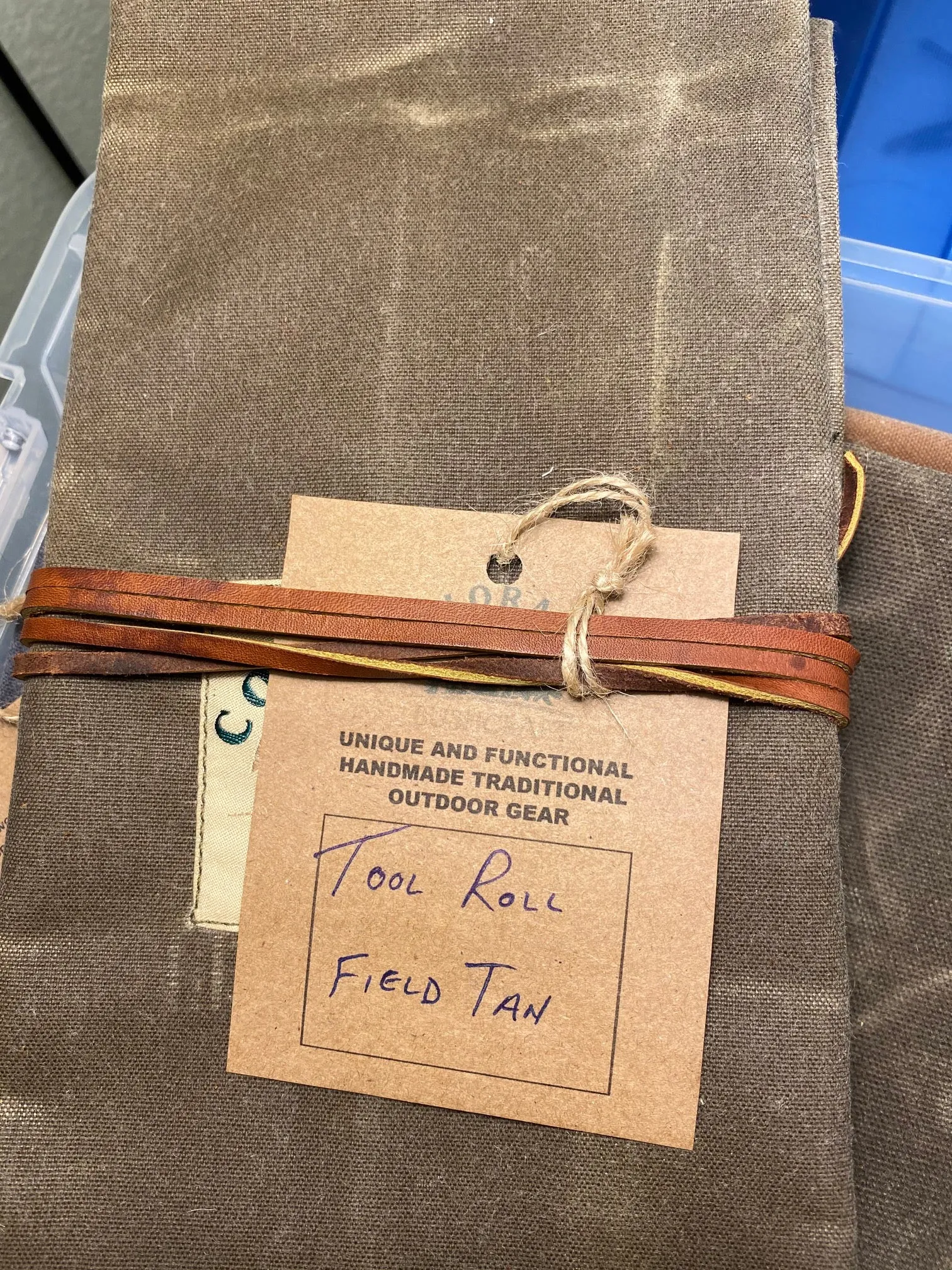 Handmade Waxed Canvas Bushcraft Tool Roll Survival Camping Fire Kit Woodworking (Various Colors)