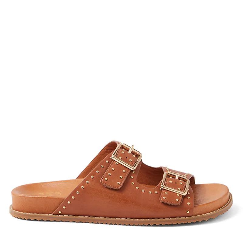 HAVRO W - TAN LEATHER PALE GOLD