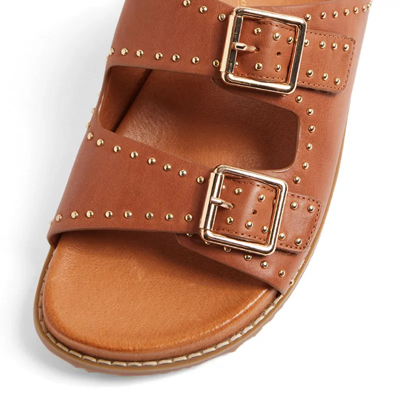 HAVRO W - TAN LEATHER PALE GOLD