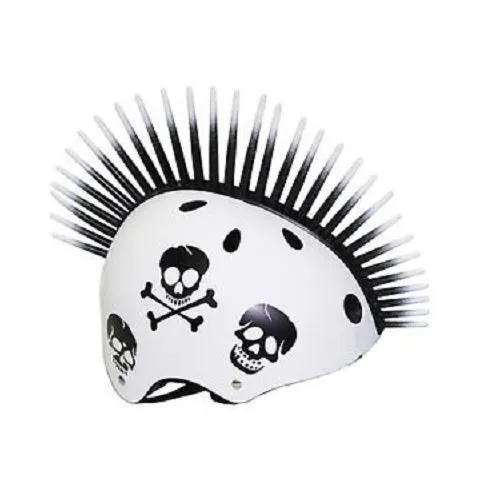 HelMuttz Moulded 3D Large Spike Design Skate Helmet - Black and White