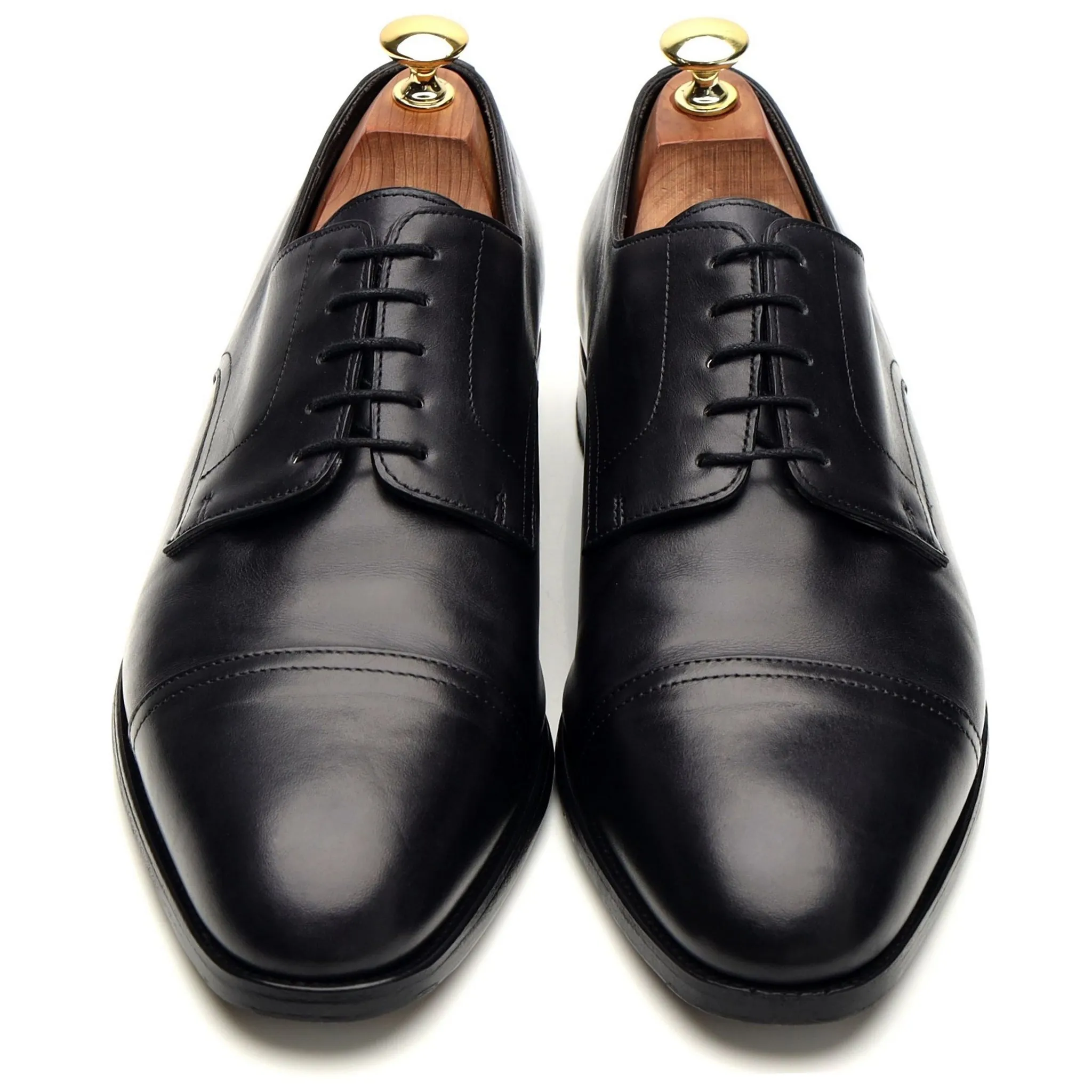 Hermes 'Harry' Navy Blue Leather Derby UK 8.5