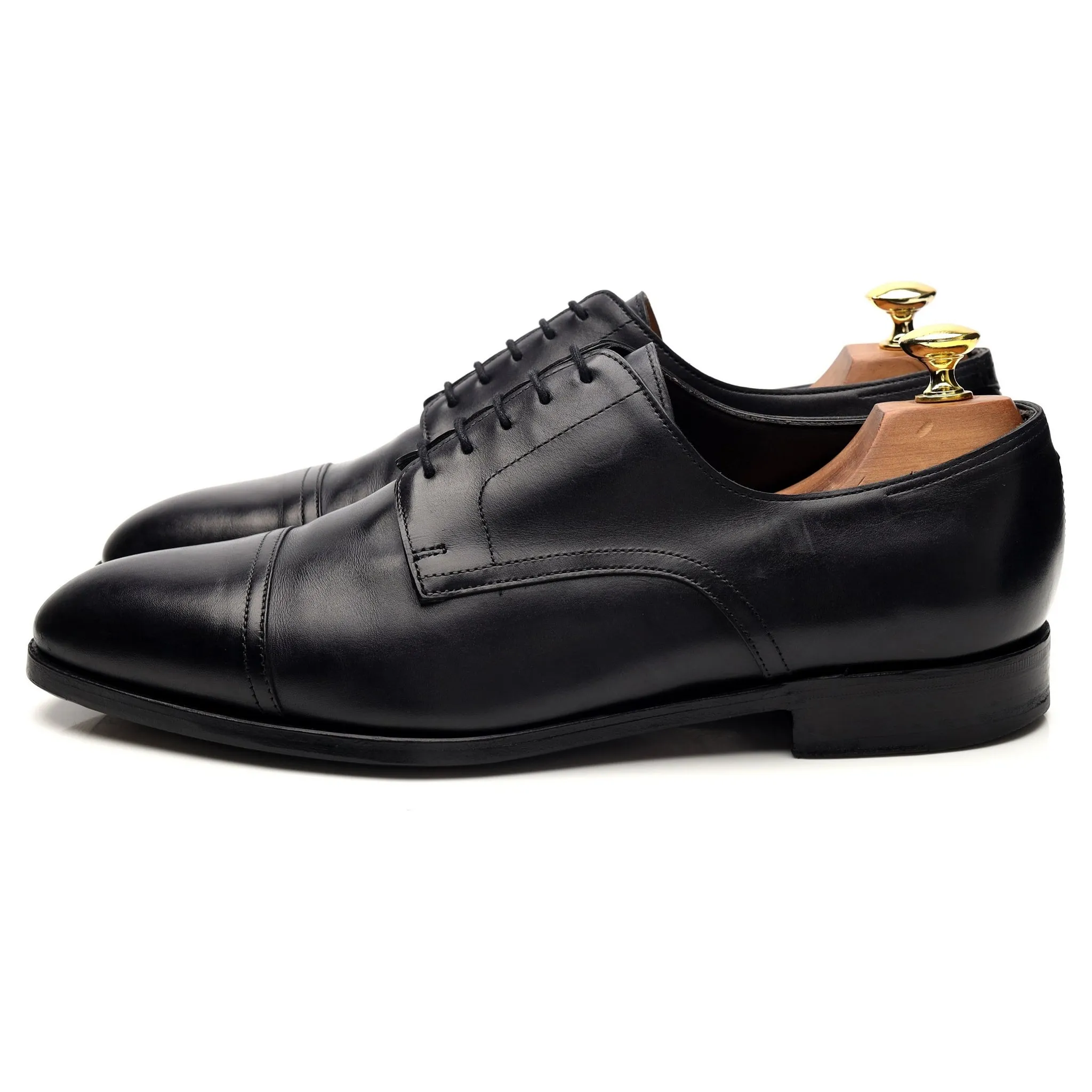 Hermes 'Harry' Navy Blue Leather Derby UK 8.5