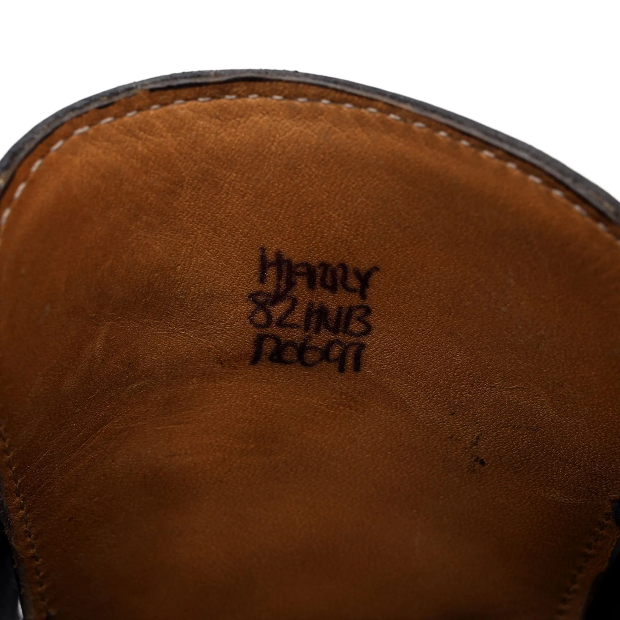 Hermes 'Harry' Navy Blue Leather Derby UK 8.5