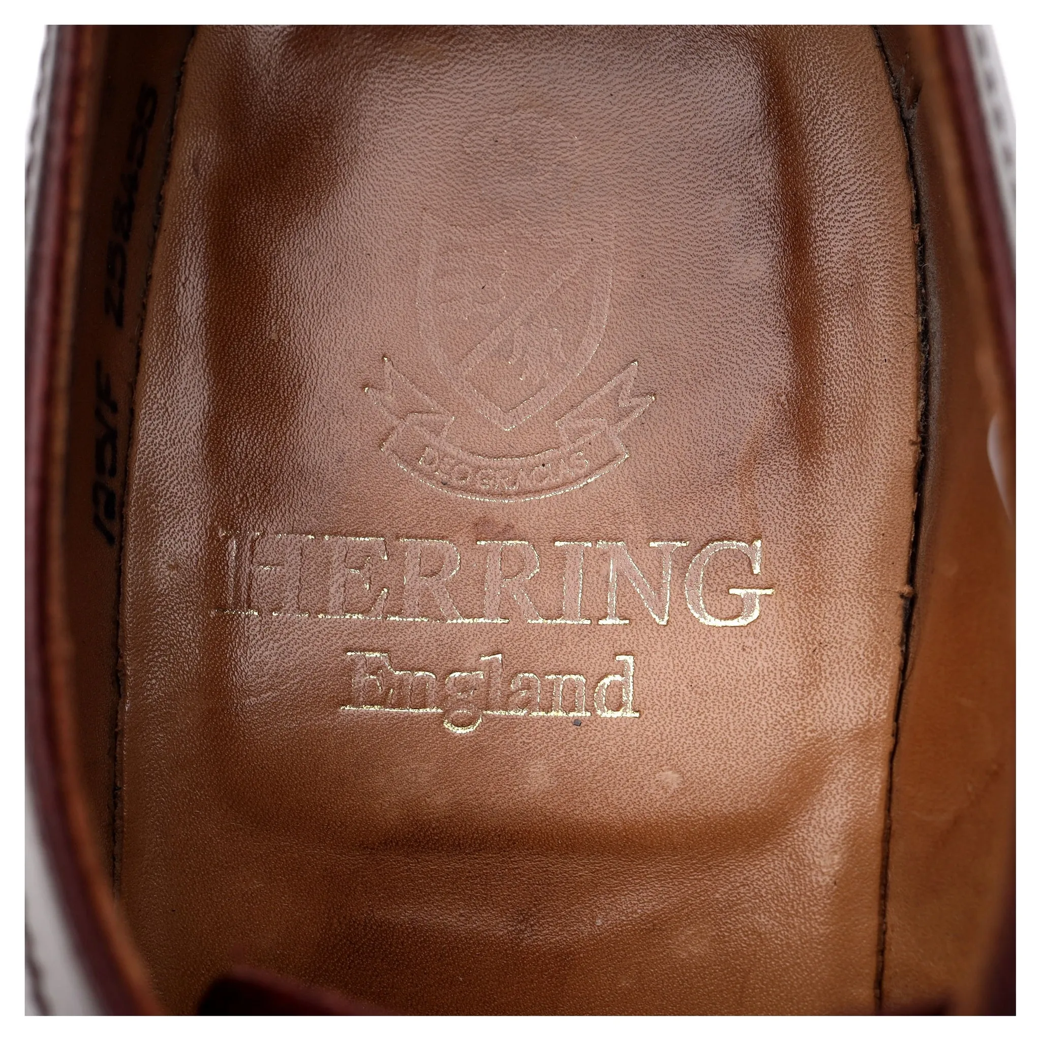 Herring 'Holcombe' Burgundy Leather Derby UK 8 F