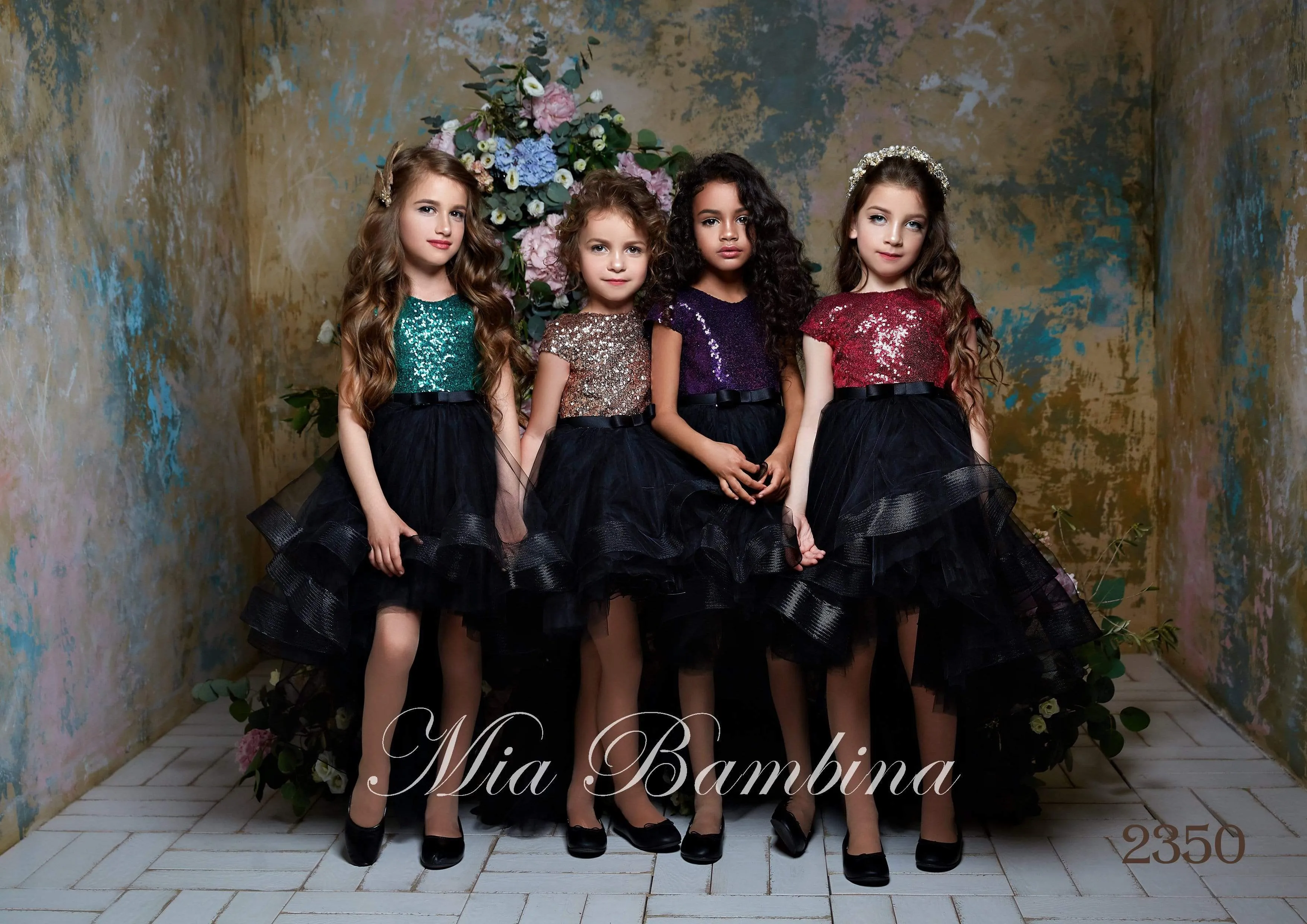 Hi-Low Sequin Embellished Quinceanera Dress