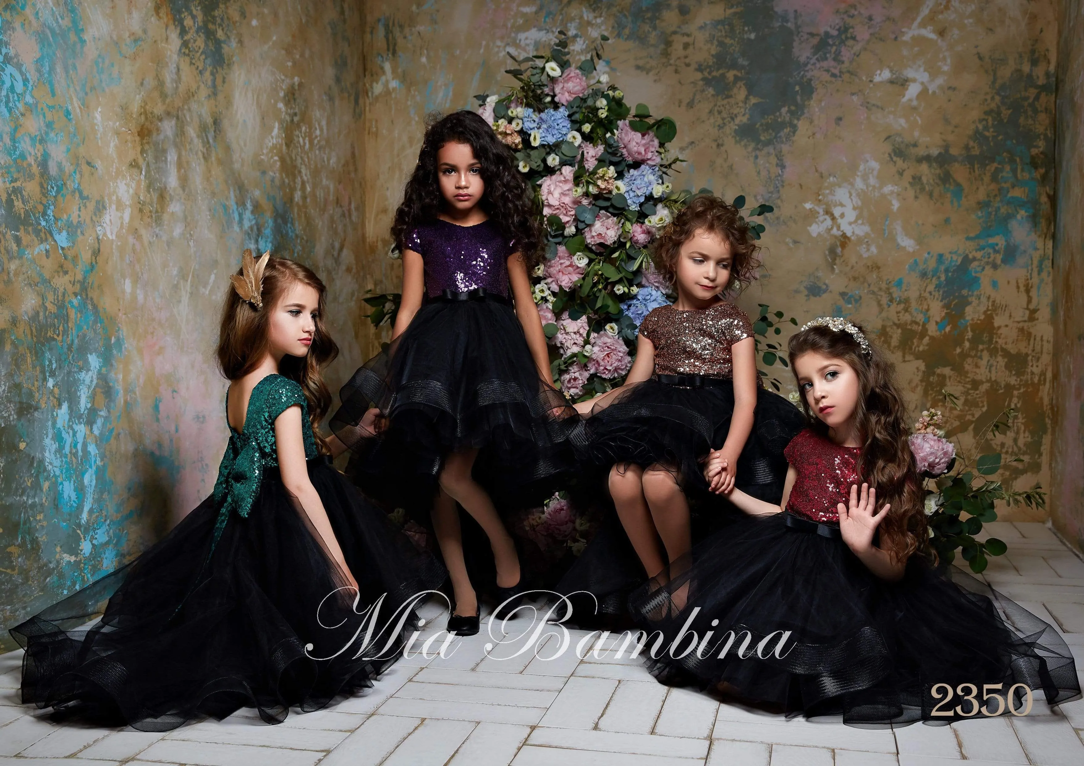 Hi-Low Sequin Embellished Quinceanera Dress