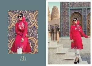 Hot Red Designer Pakistani Lawn Kurta Dress by Maria. B - L 1165