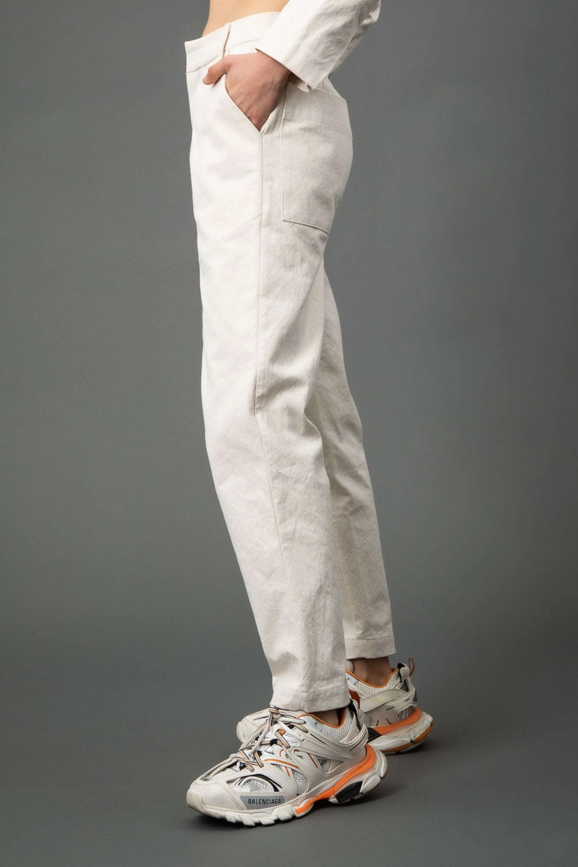 Hudson Relaxed Pants In Natural Canvas