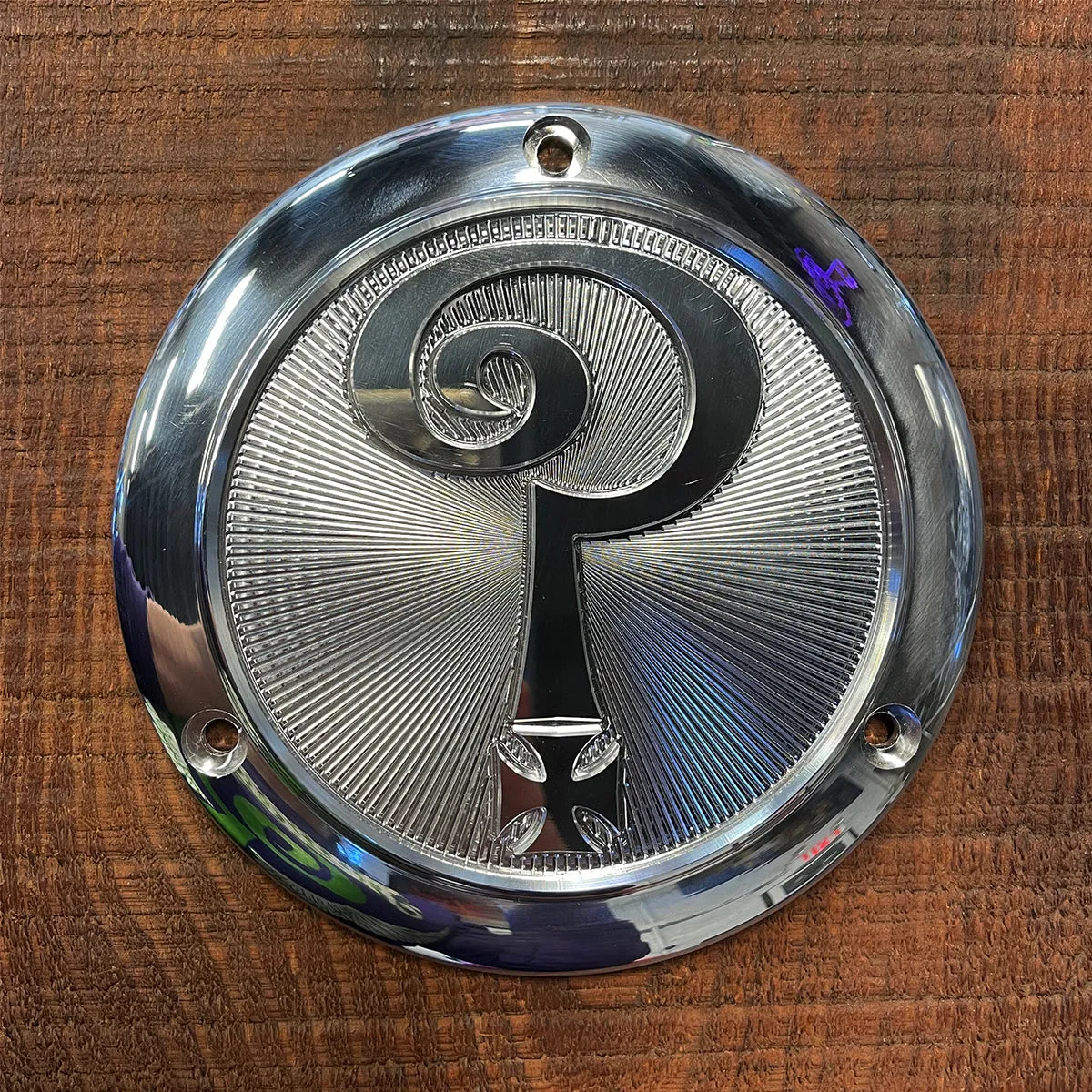 Indian Larry 3 Hole Derby Cover - Aluminum