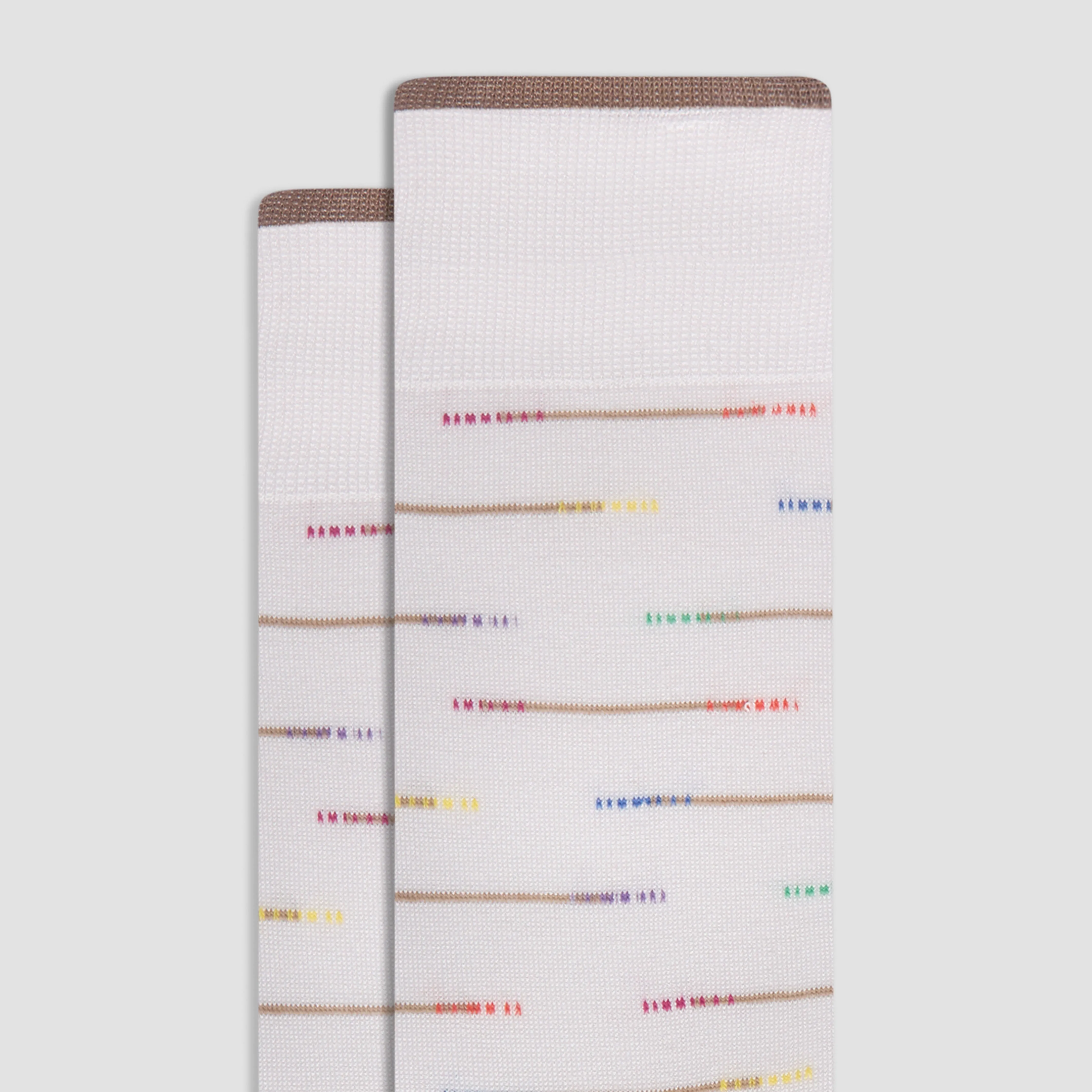 Interrupted Stripe Mid-Calf Socks