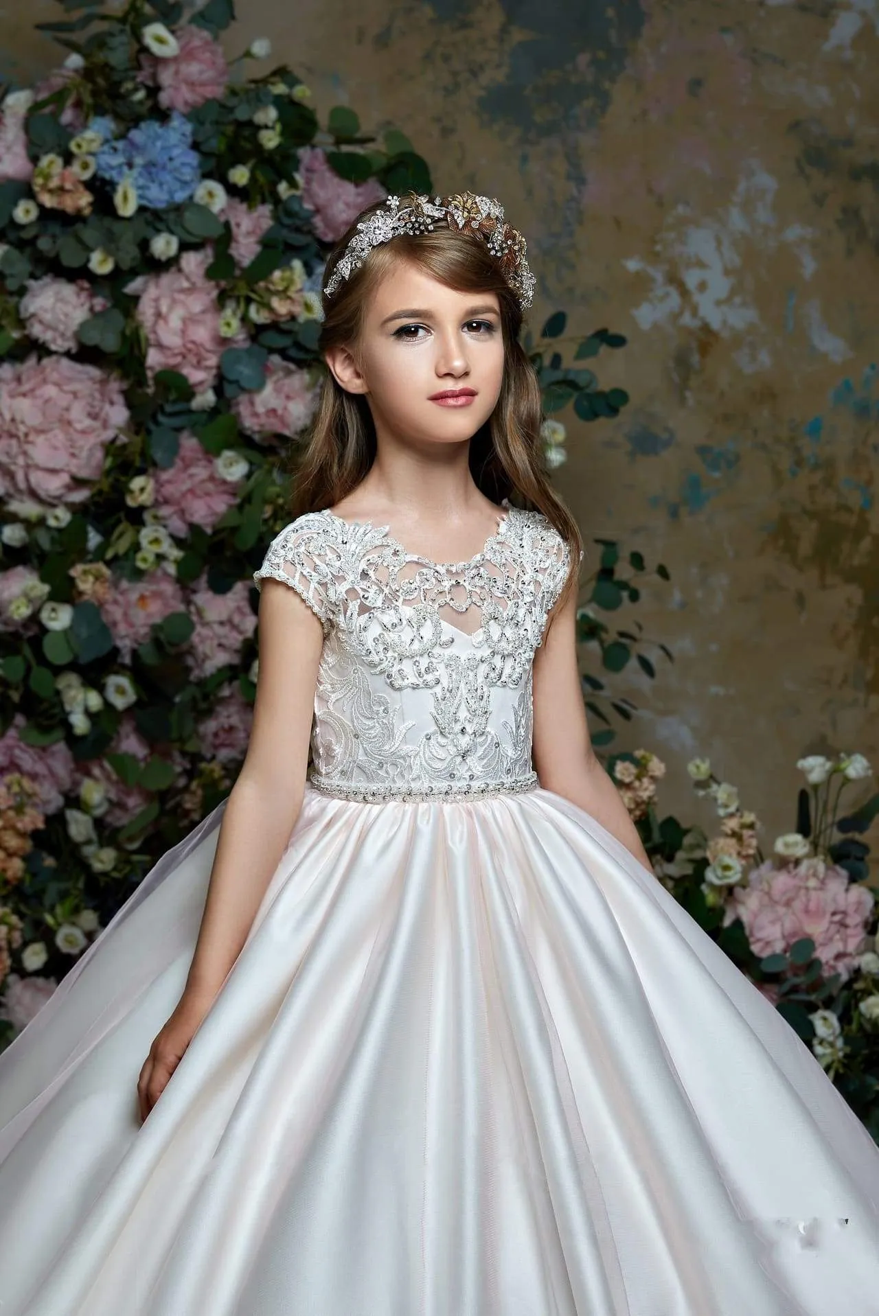 Kamea Junior Bridesmaid Dress with Beaded Top