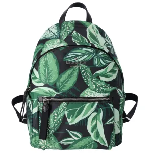 Kate Spade Chelsea Green Fern Foliage Leaves Print Nylon Backpack KH414