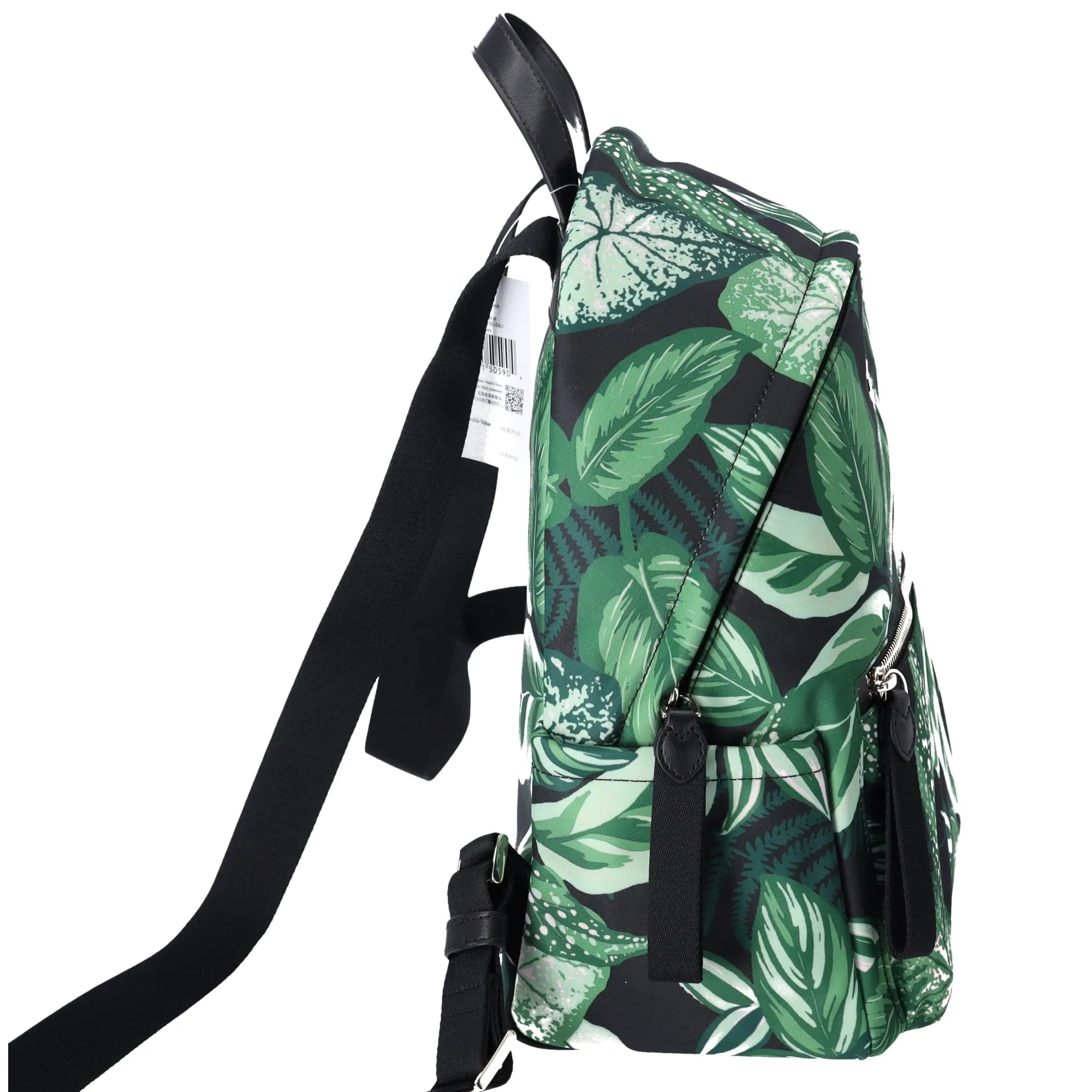 Kate Spade Chelsea Green Fern Foliage Leaves Print Nylon Backpack KH414